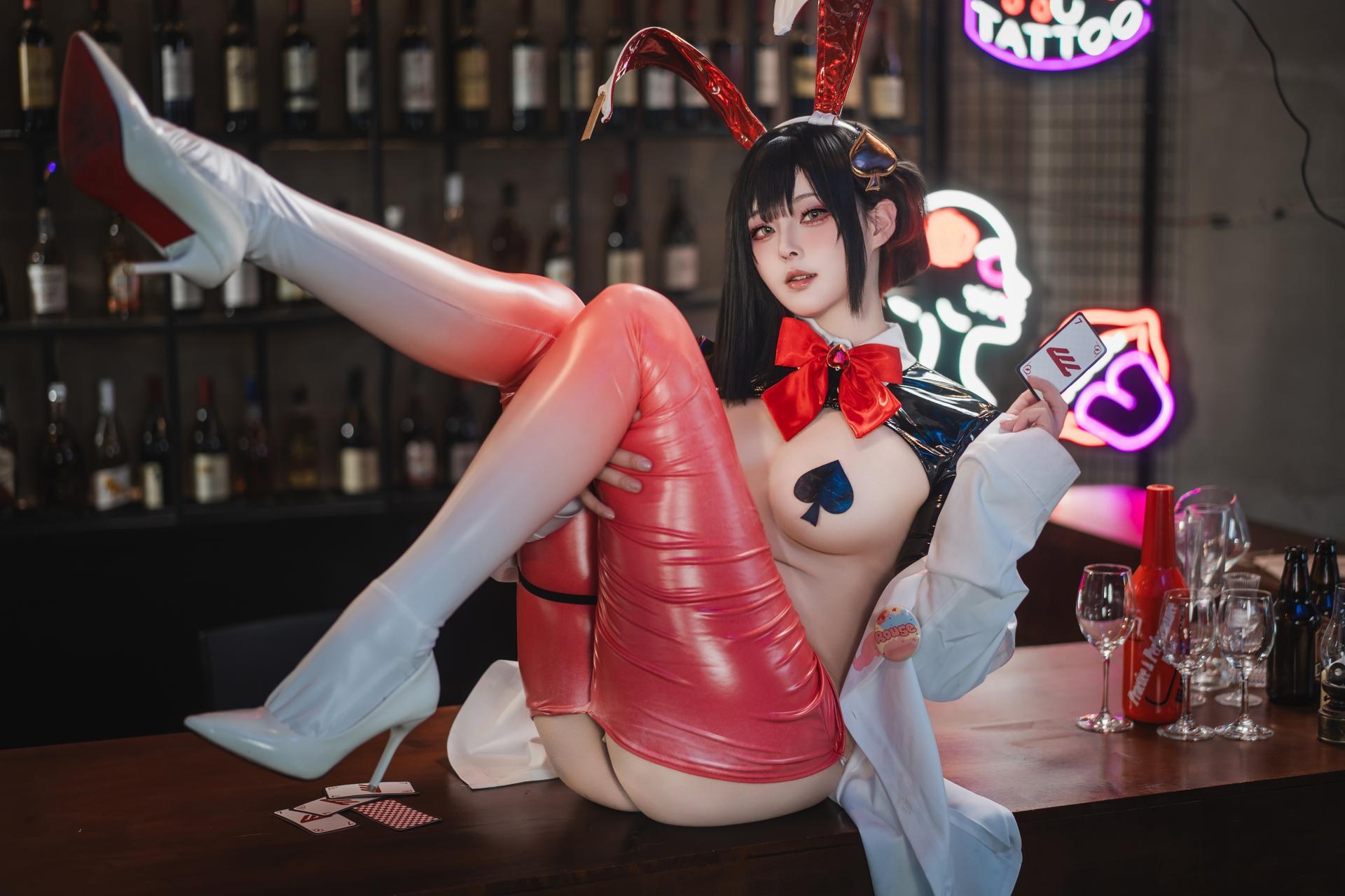 [cosplay] Natsuko夏夏子 - NIKKE 露姬·逆兔女郎：NIKKE 露姬·逆兔女郎角色還原兔女郎美腿 63P
