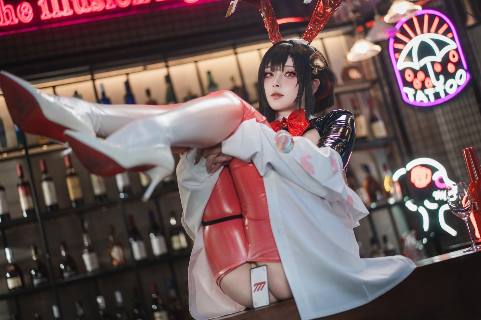 [cosplay] Natsuko夏夏子 - NIKKE 露姬·逆兔女郎：NIKKE 露姬·逆兔女郎角色還原兔女郎美腿 63P