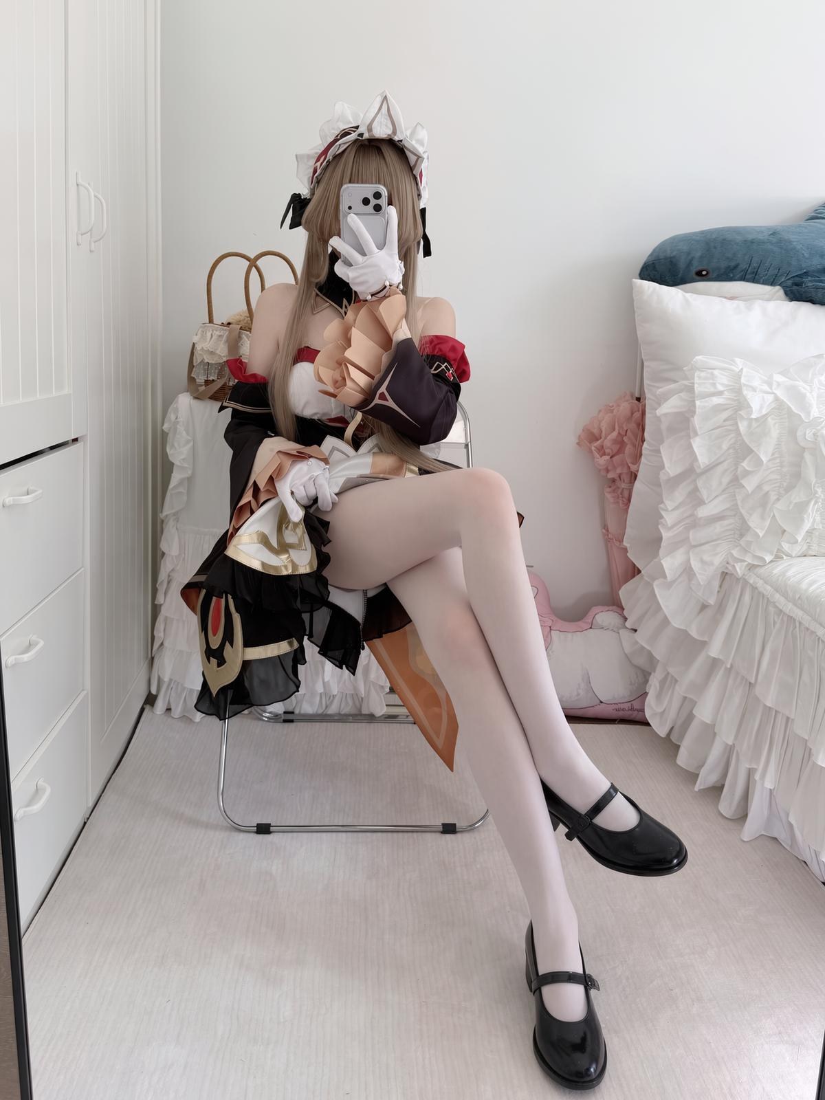 [私房] 18jkpeach(仙仙桃一顆甜桃) - JK黑絲短襪制服私拍 151P1V