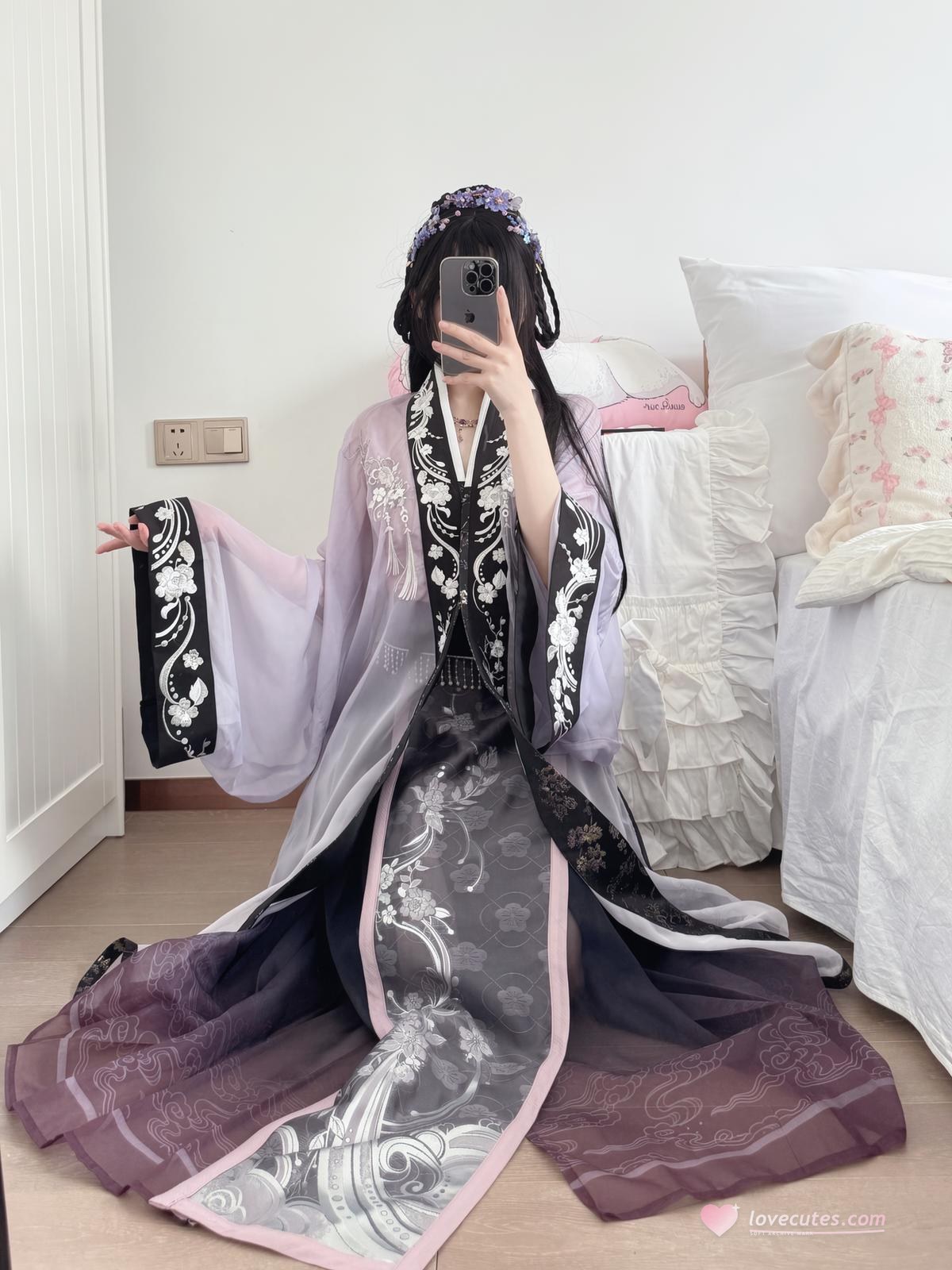 [私房] 18jkpeach - JK制服 黒ストッキング自撮りセット 151P1V