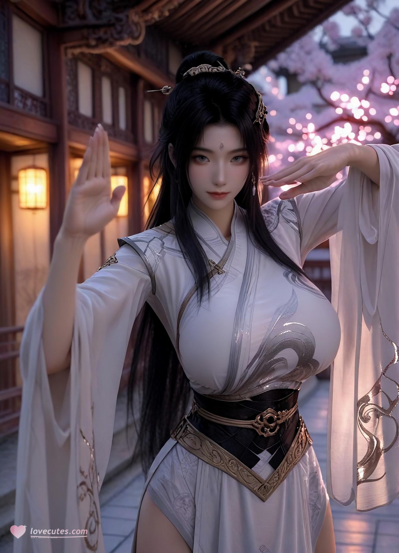 AI Porn - 凡人修仙传 凌玉灵：古风角色寫真長髮AI成人向圖集 110P