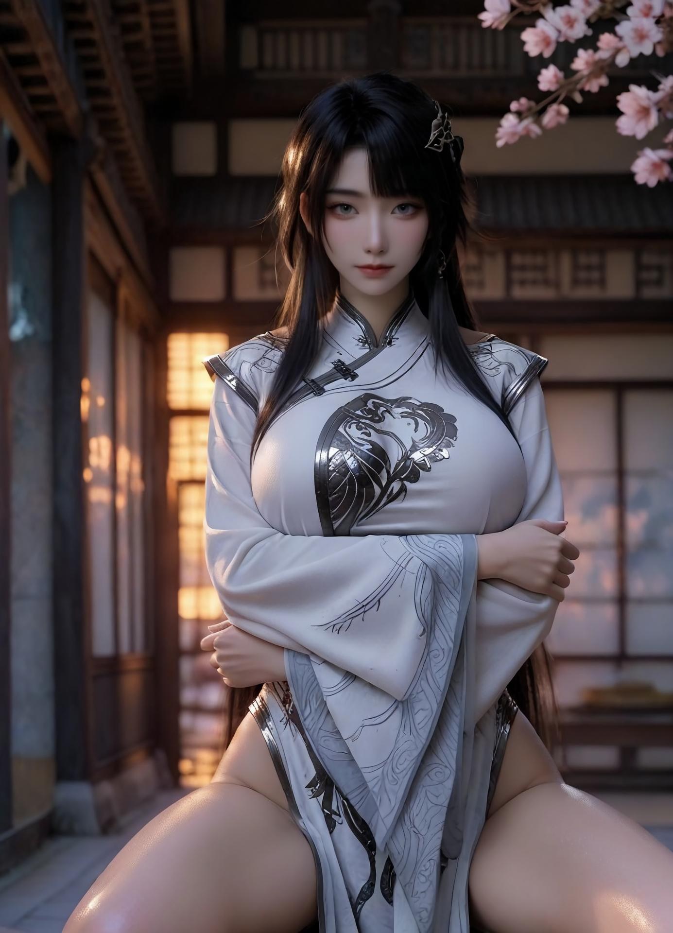 AI Porn - 凡人修仙传 凌玉灵：古风角色寫真長髮AI成人向圖集 110P