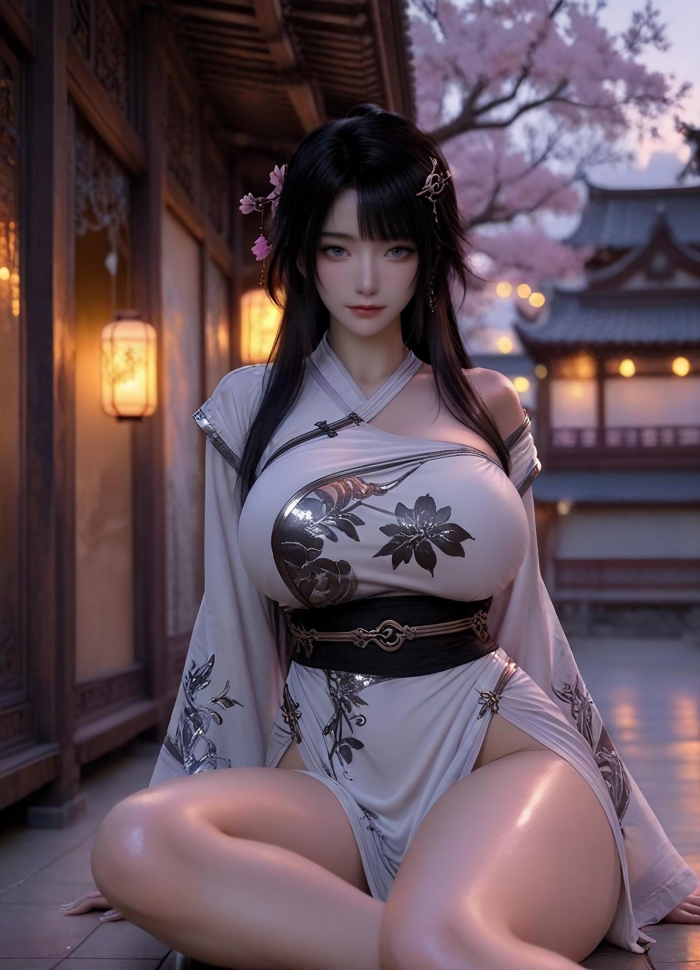 AI Porn - 凡人修仙传 凌玉灵：古风角色寫真長髮AI成人向圖集 110P