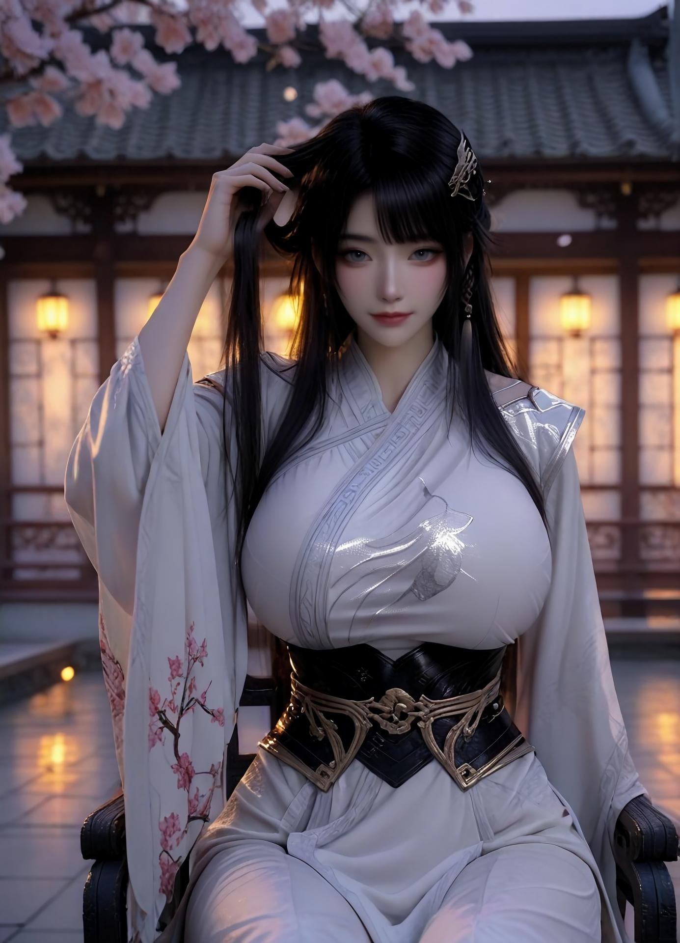 AI Porn - 凡人修仙传 凌玉灵：古风角色寫真長髮AI成人向圖集 110P