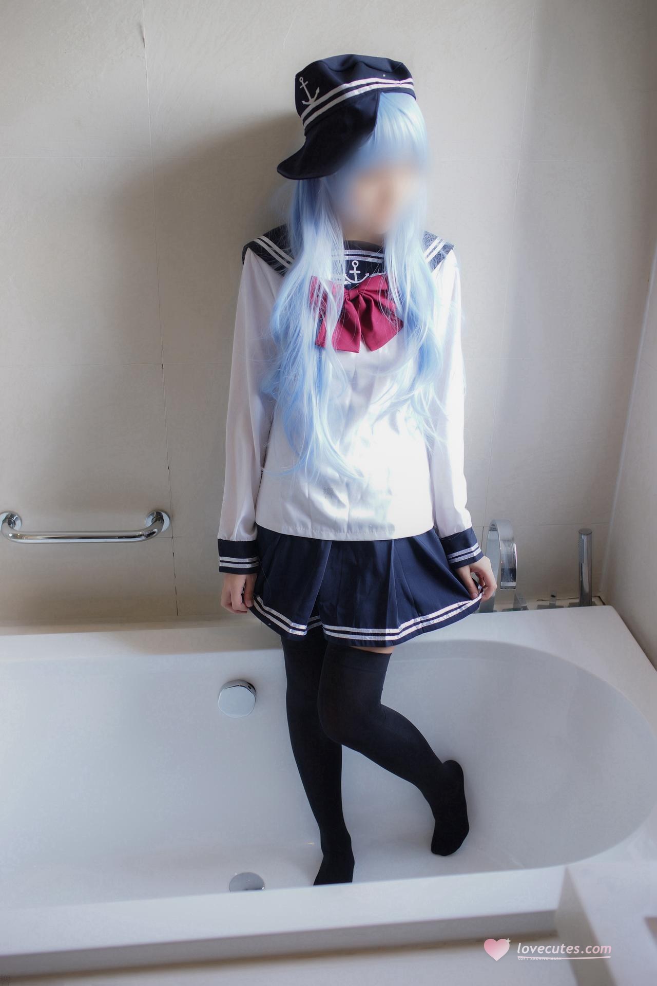 [cosplay] 少女映畫 - 艦娘響：學生裝翹臀美胸大尺度角色還原 82P