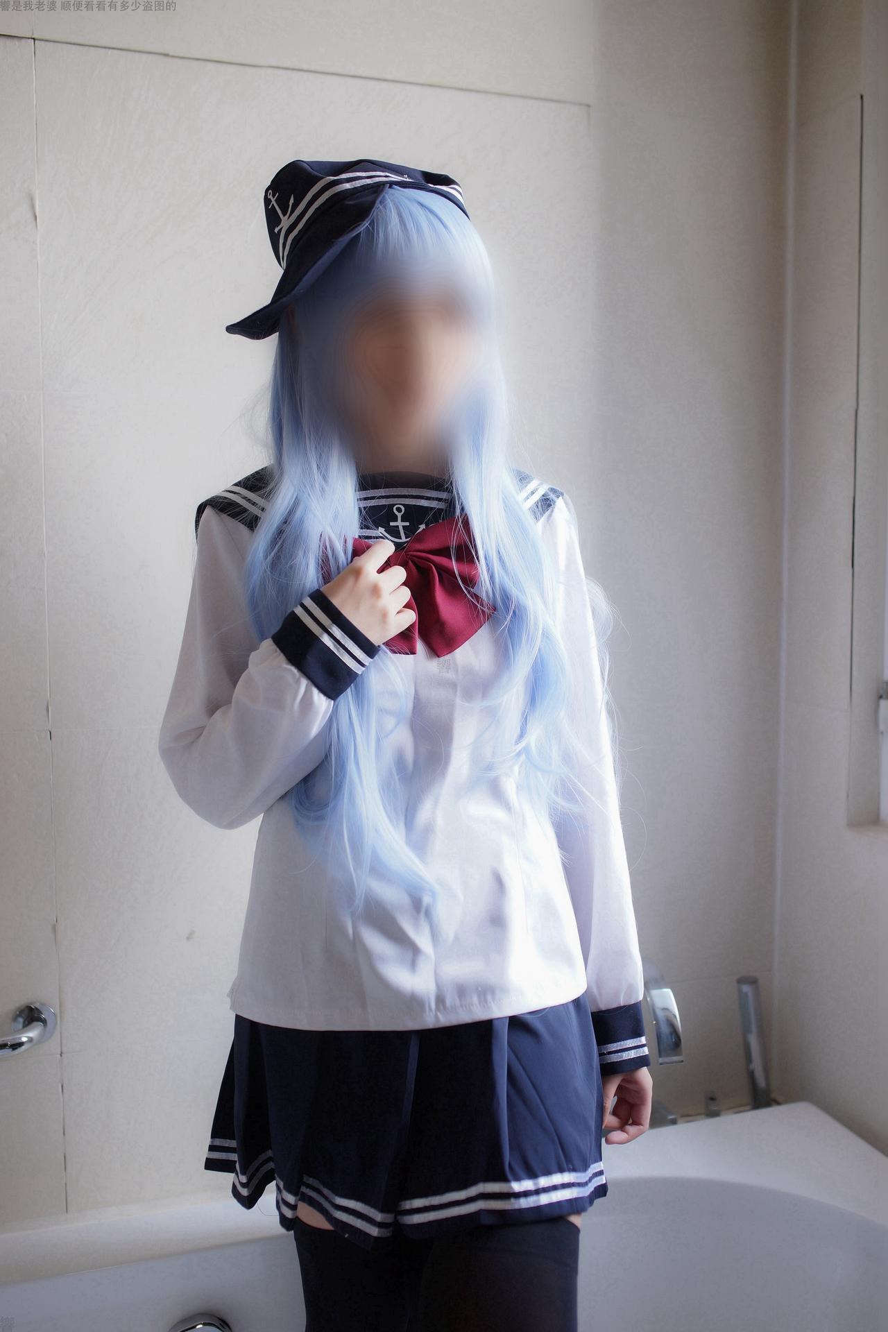 [cosplay] 少女映畫 - 艦娘響：學生裝翹臀美胸大尺度角色還原 82P