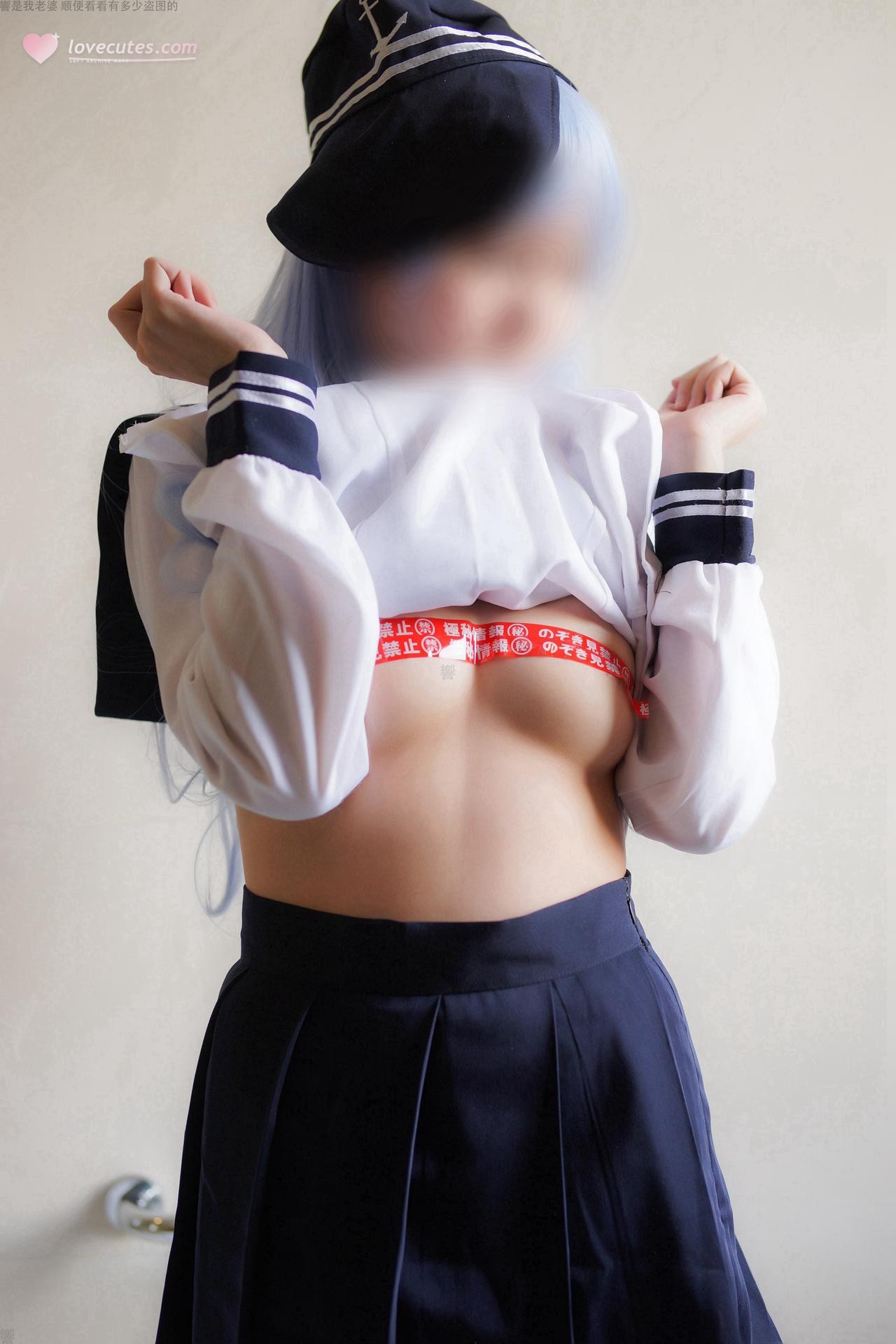 [cosplay] 少女映畫 - 艦娘響：學生裝翹臀美胸大尺度角色還原 82P