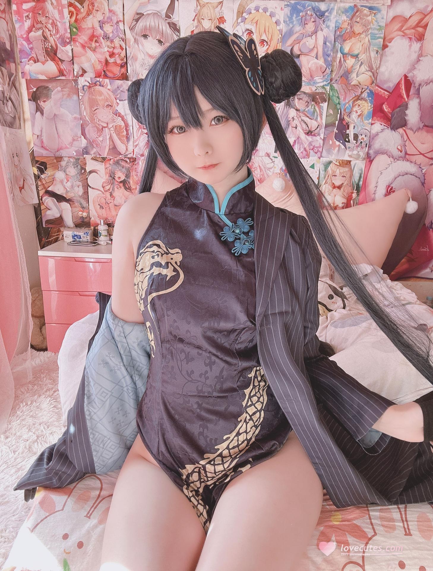 习呆呆 - 妃咲旗袍のコスプレ写真集 56P2V