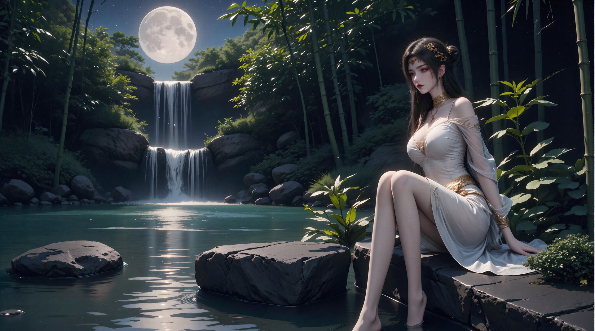 AI Porn - 斗破苍穹 美杜莎：古风角色寫真長髮AI成人向圖集 71P
