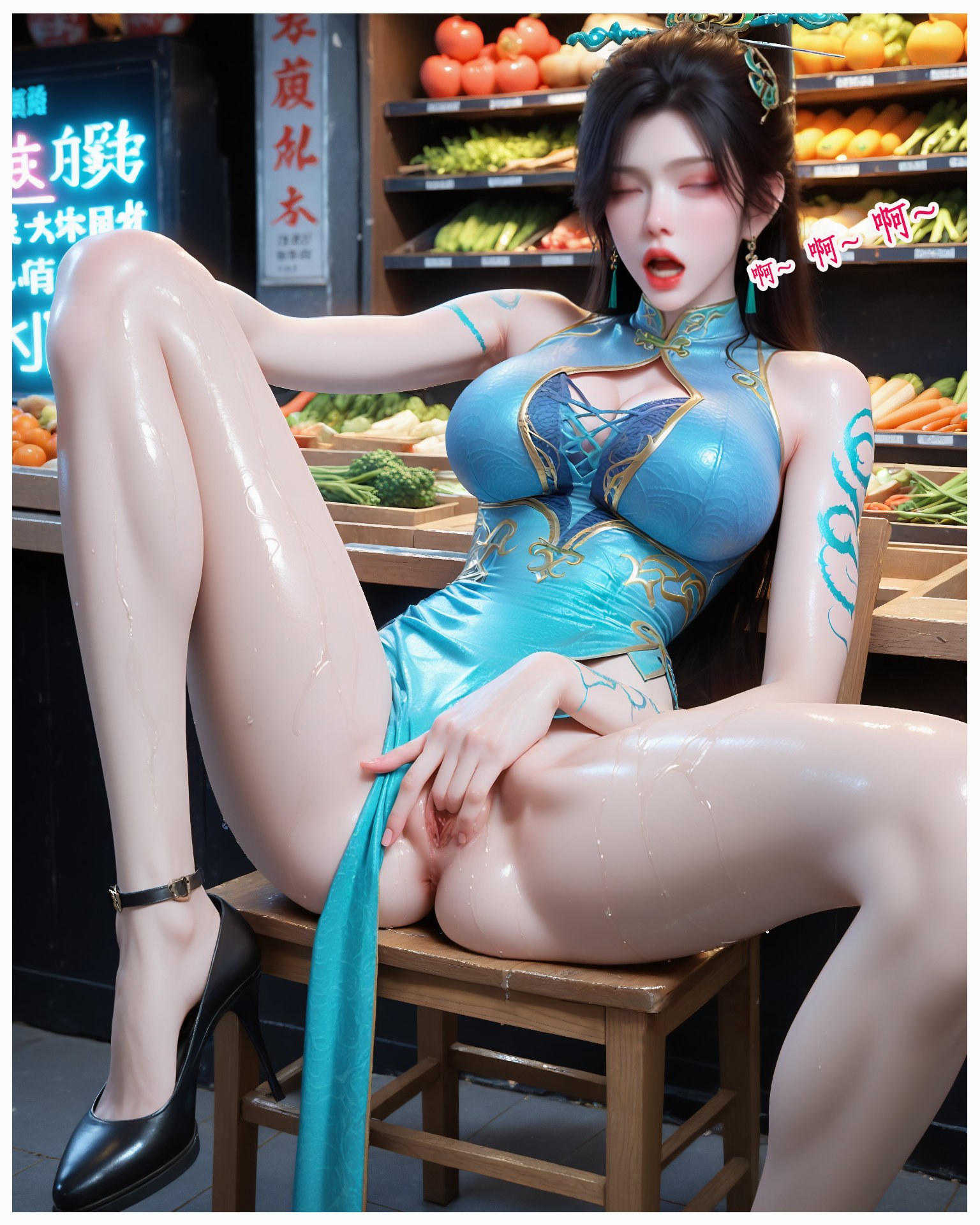 AI Porn - 斗破苍穹 青鳞：古风角色寫真長髮AI成人向圖集 159P