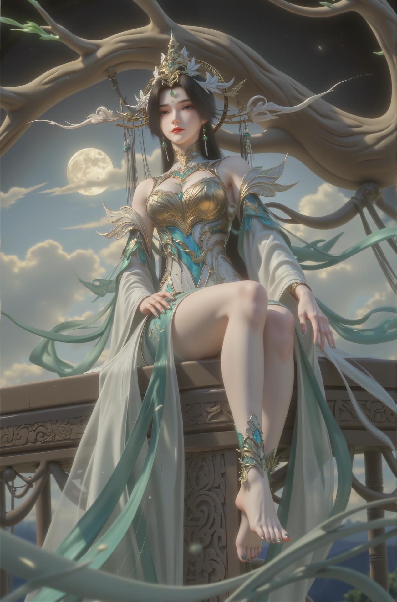 AI Porn - Liu Shen cổ phong bộ ảnh nhân vật tóc dài bộ sưu tập AI 27P