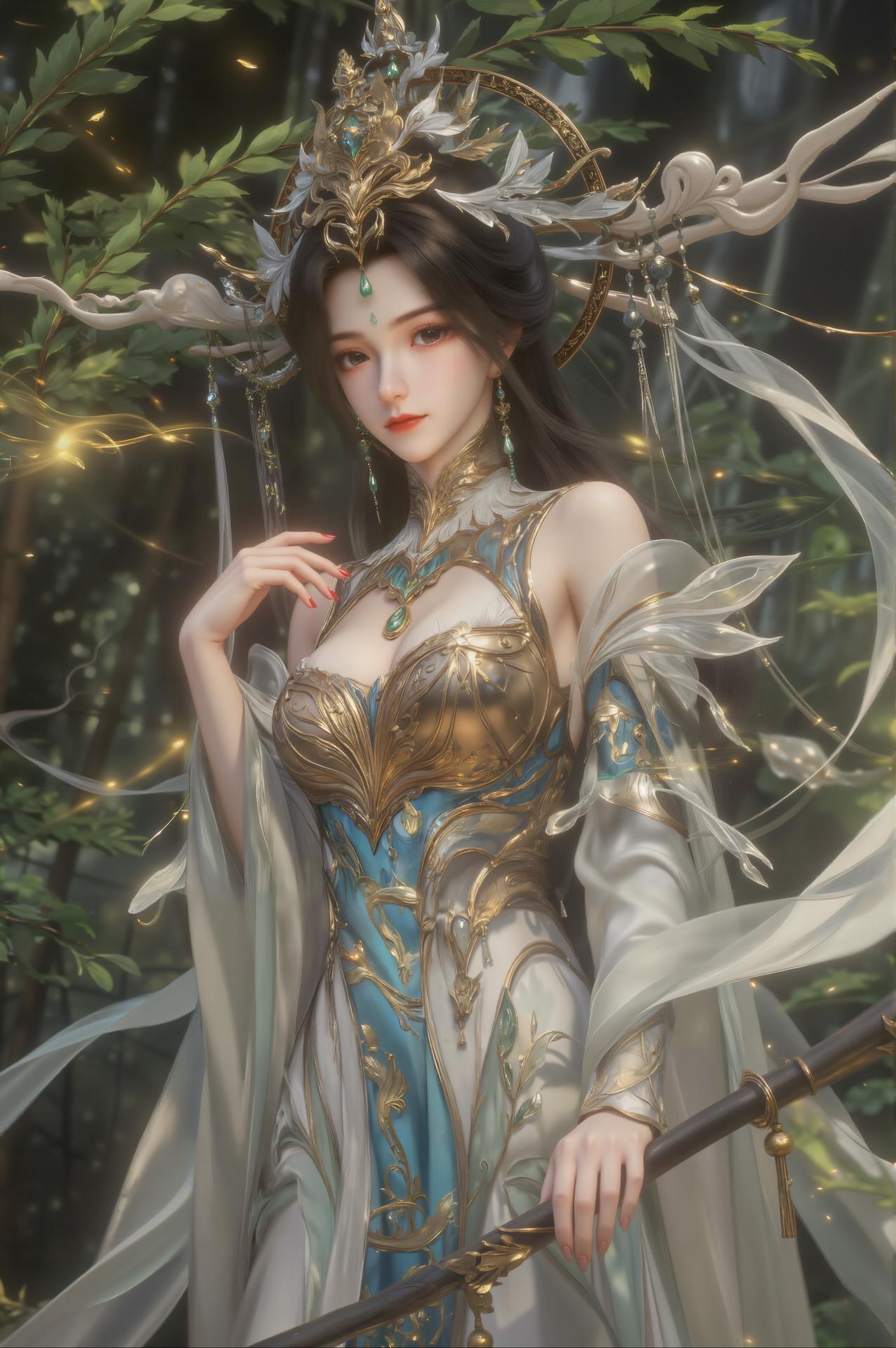 AI Porn - Liu Shen cổ phong bộ ảnh nhân vật tóc dài bộ sưu tập AI 27P