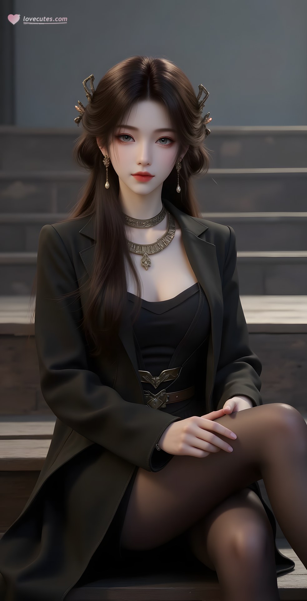 AI Porn - Mei Ning fantasy hanfu character gallery long hair AI Adult Gallery 80P