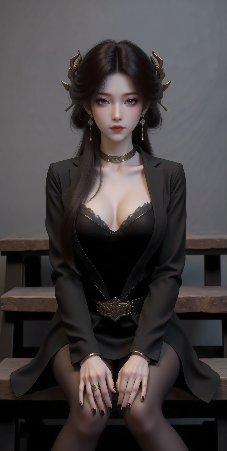AI Porn - Mei Ning fantasy hanfu character gallery long hair AI Adult Gallery 80P