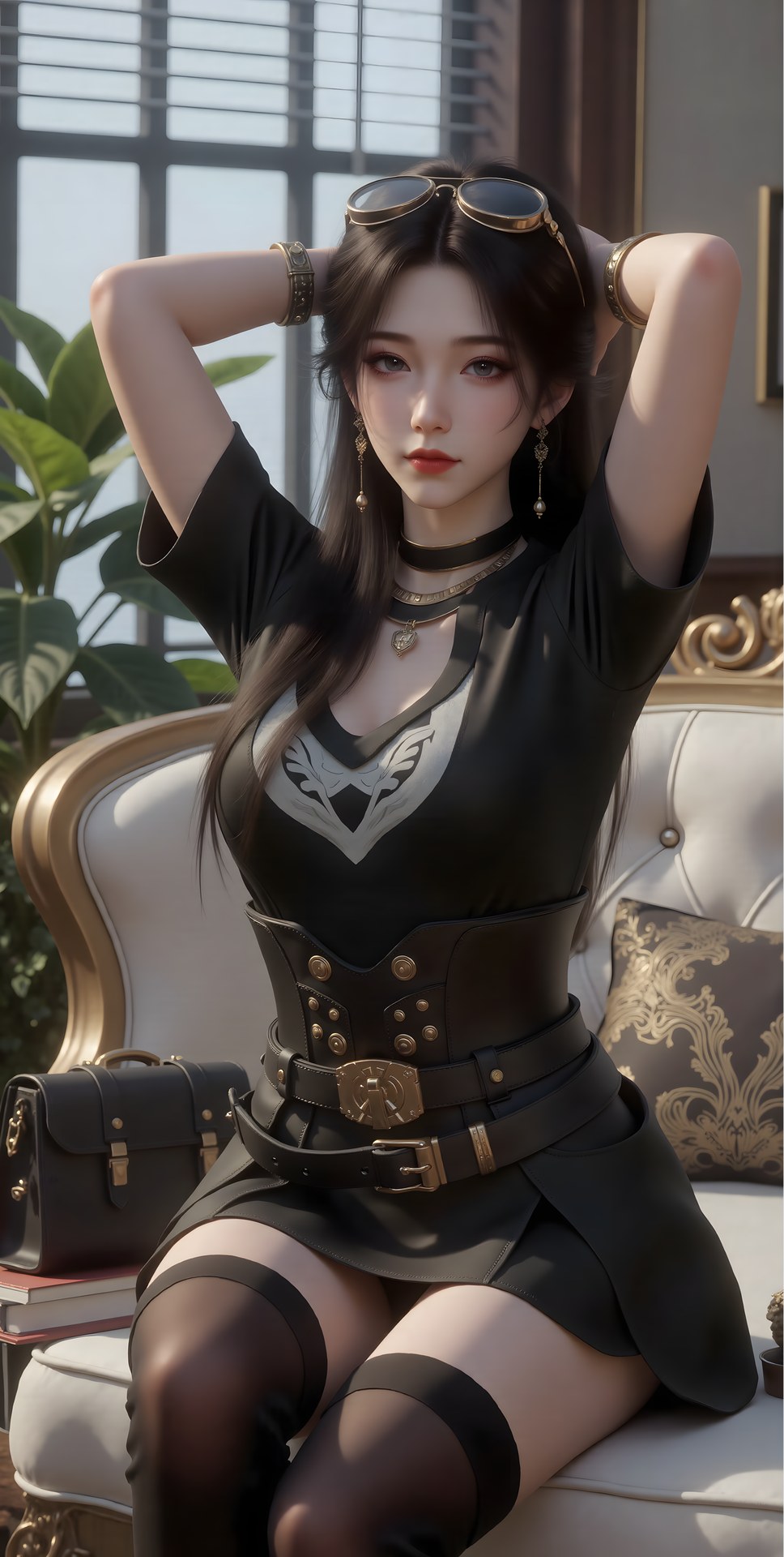 AI Porn - Mei Ning fantasy hanfu character gallery long hair AI Adult Gallery 80P