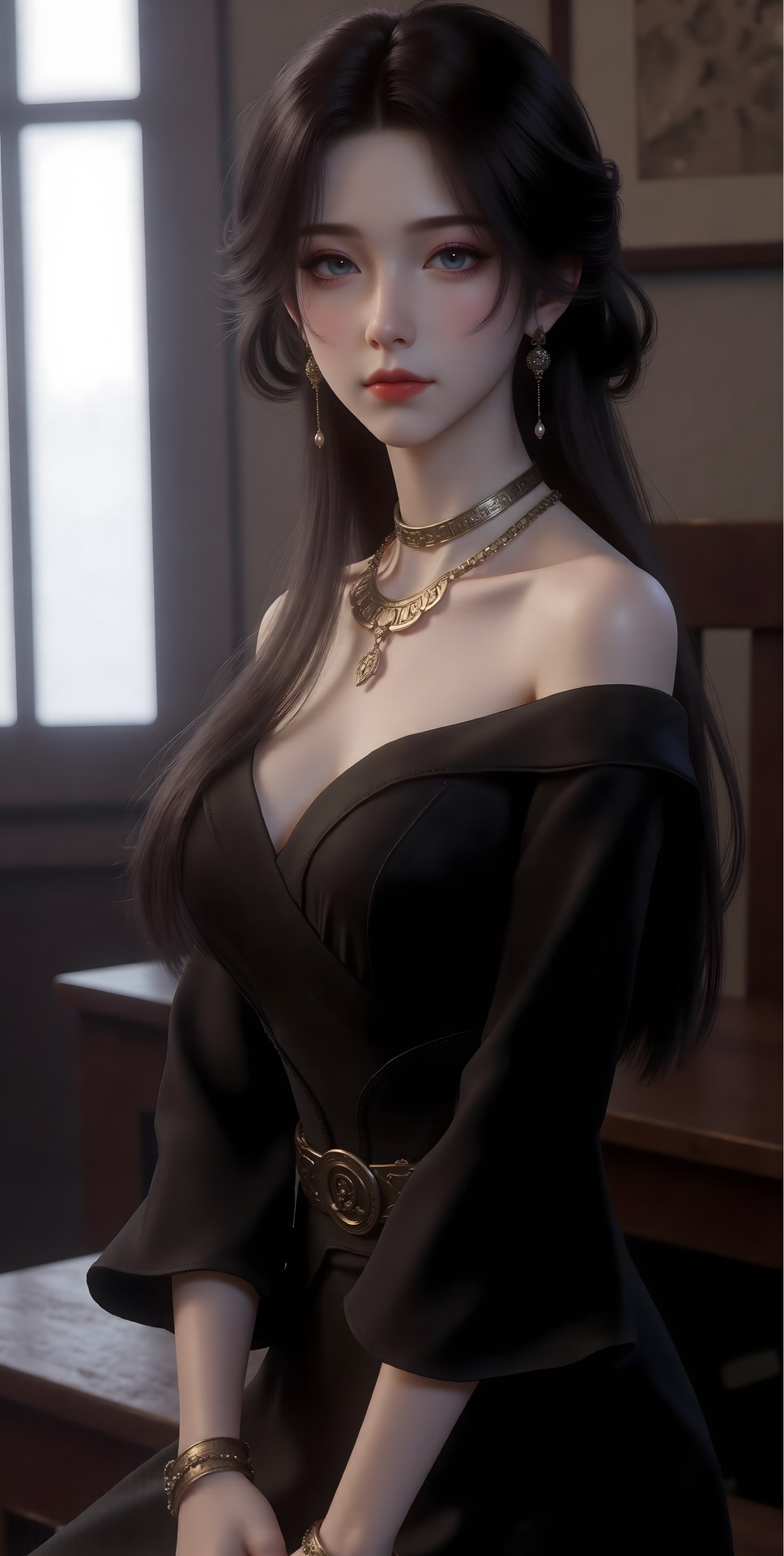 AI Porn - Mei Ning fantasy hanfu character gallery long hair AI Adult Gallery 80P