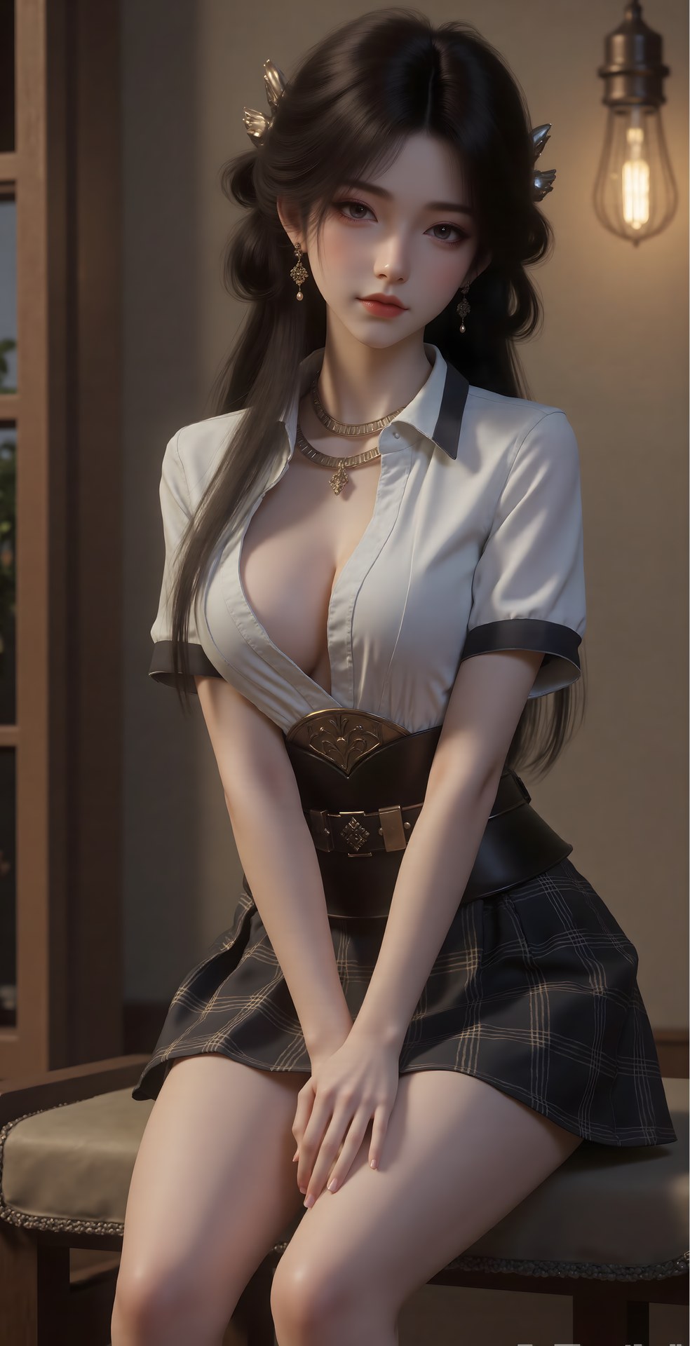 AI Porn - Mei Ning fantasy hanfu character gallery long hair AI Adult Gallery 80P