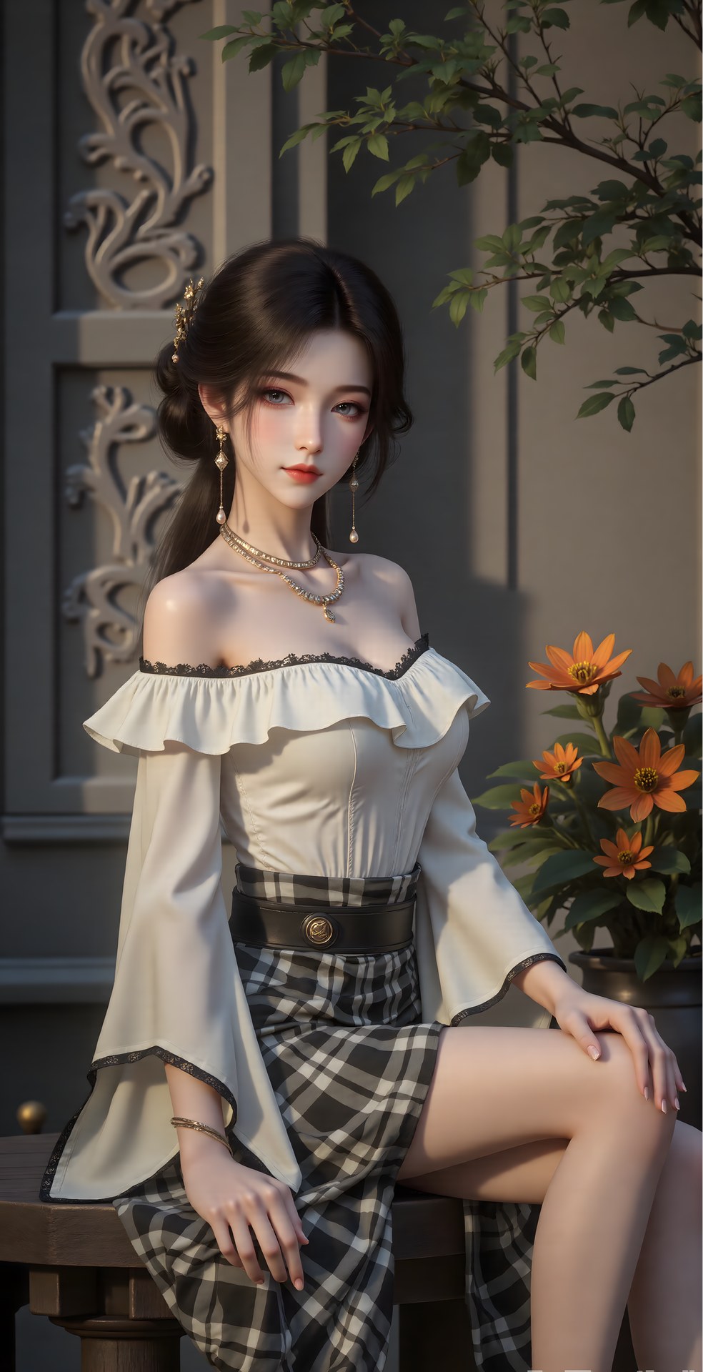 AI Porn - Mei Ning fantasy hanfu character gallery long hair AI Adult Gallery 80P