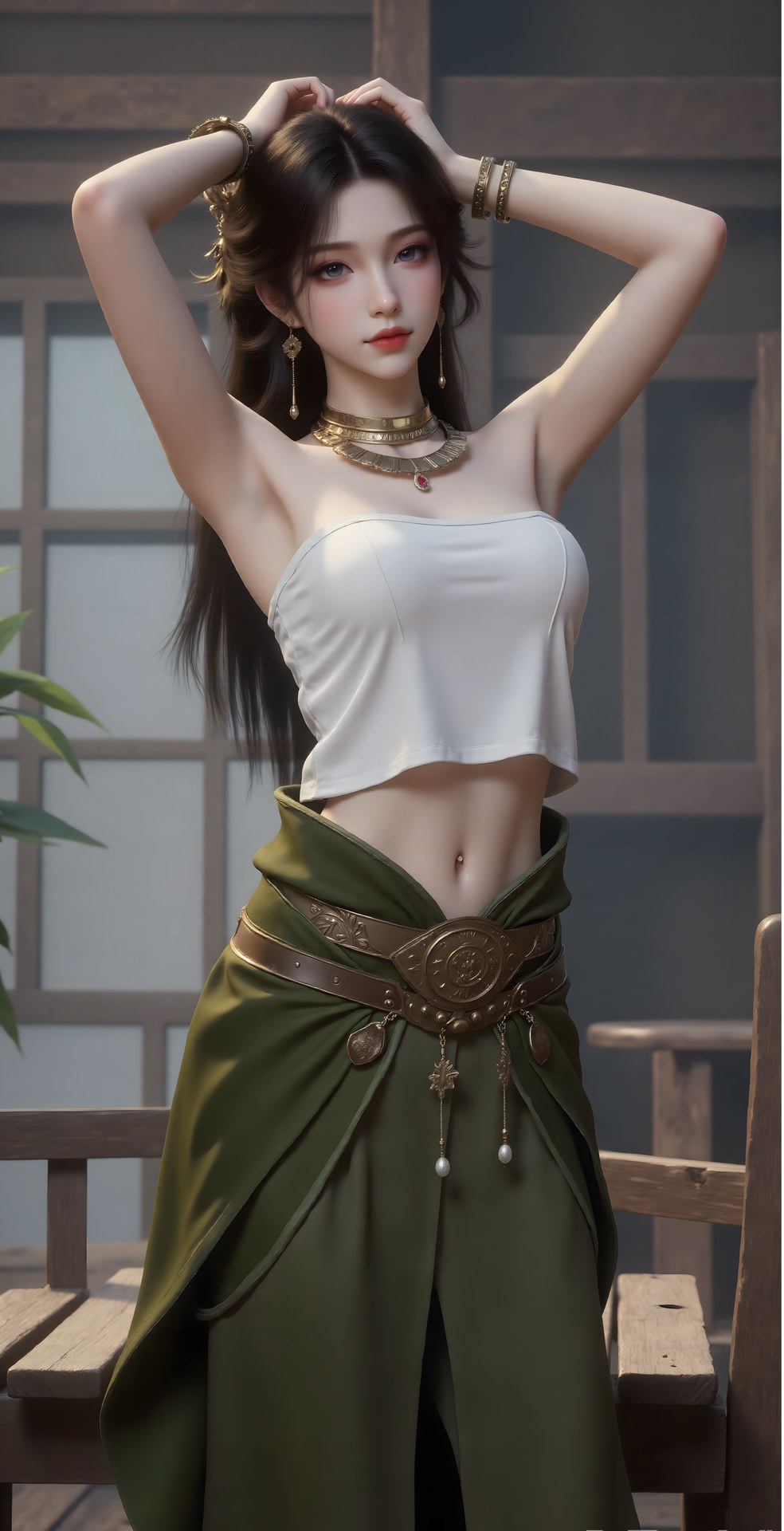 AI Porn - Mei Ning fantasy hanfu character gallery long hair AI Adult Gallery 80P