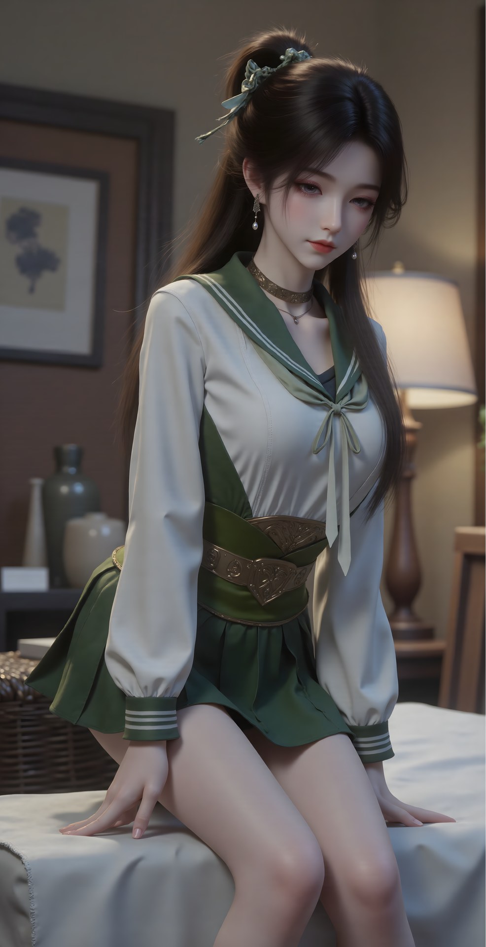 AI Porn - Mei Ning fantasy hanfu character gallery long hair AI Adult Gallery 80P