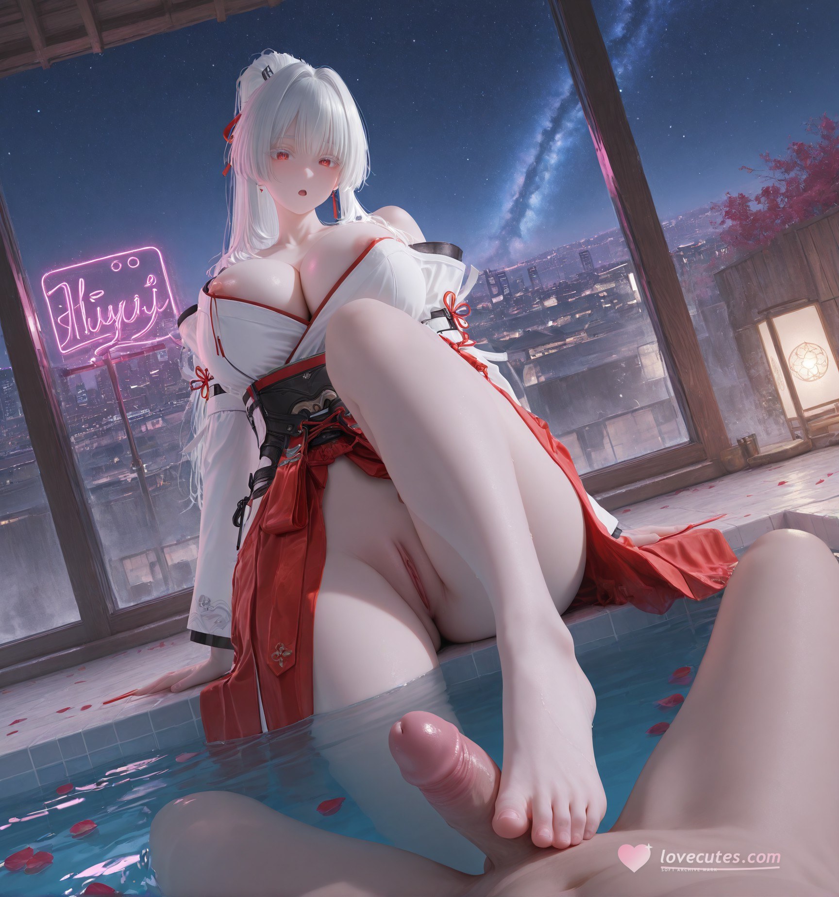 AI Porn - Wuthering Waves Feixue tóc dài bộ ảnh nhân vật cổ phong bộ sưu tập AI 129P