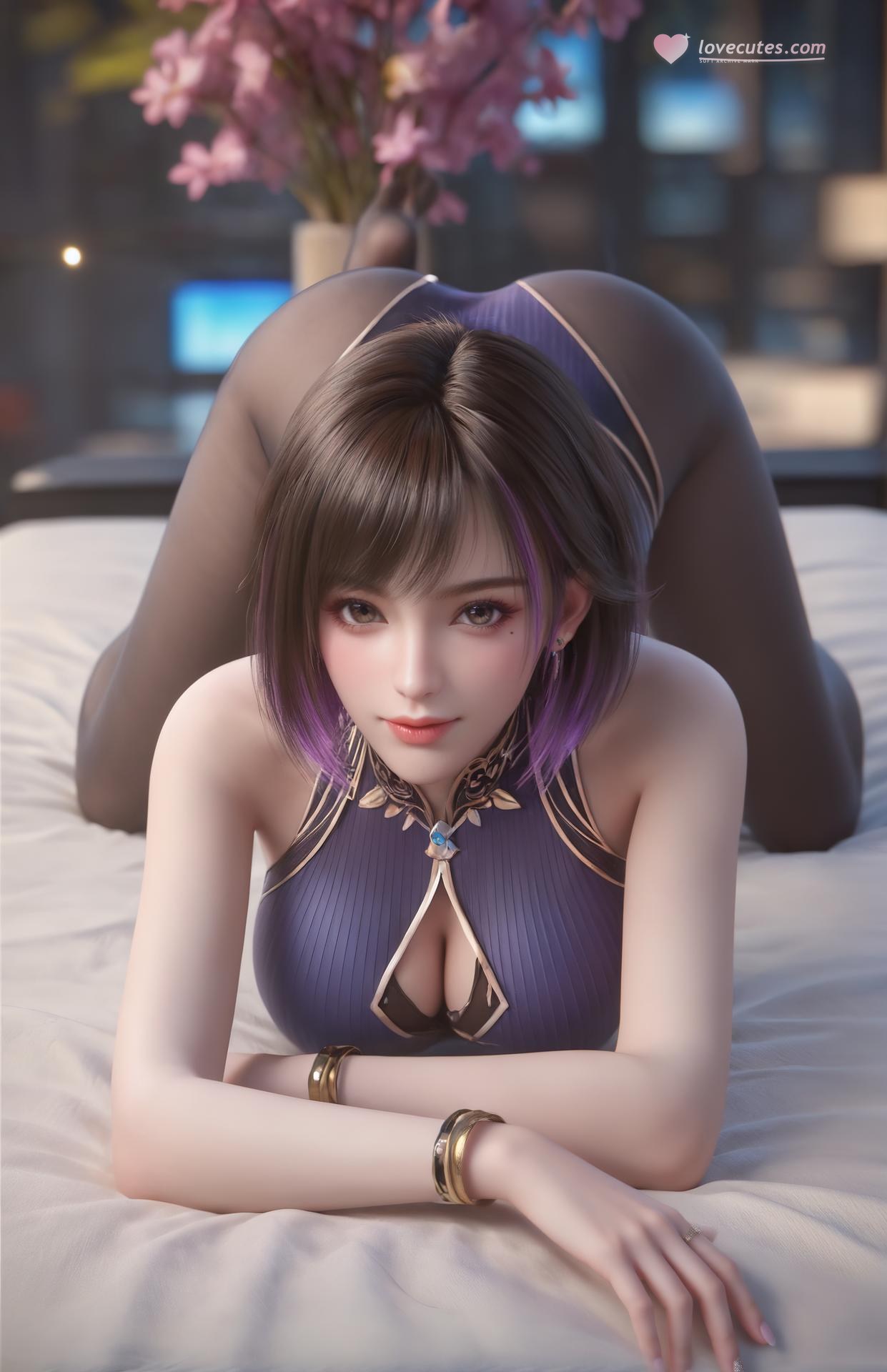 AI Porn - 深空彼岸 吴茵：長髮角色寫真美胸AI成人向圖集 306P
