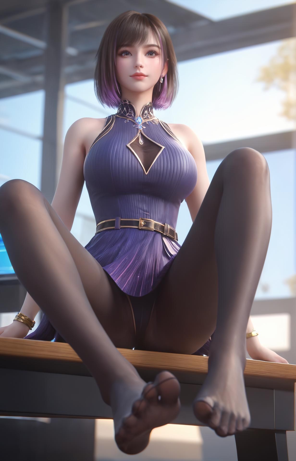AI Porn - 深空彼岸 吴茵：長髮角色寫真美胸AI成人向圖集 306P