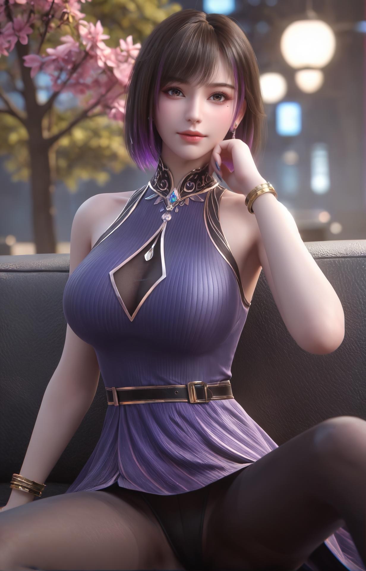 AI Porn - 深空彼岸 吴茵：長髮角色寫真美胸AI成人向圖集 306P