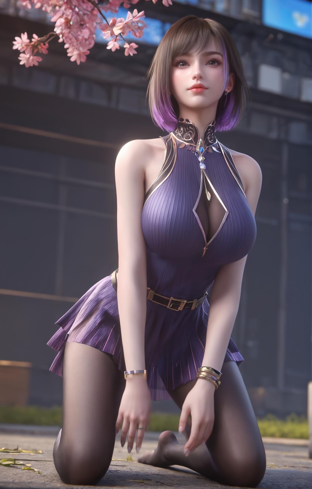 AI Porn - 深空彼岸 吴茵：長髮角色寫真美胸AI成人向圖集 306P