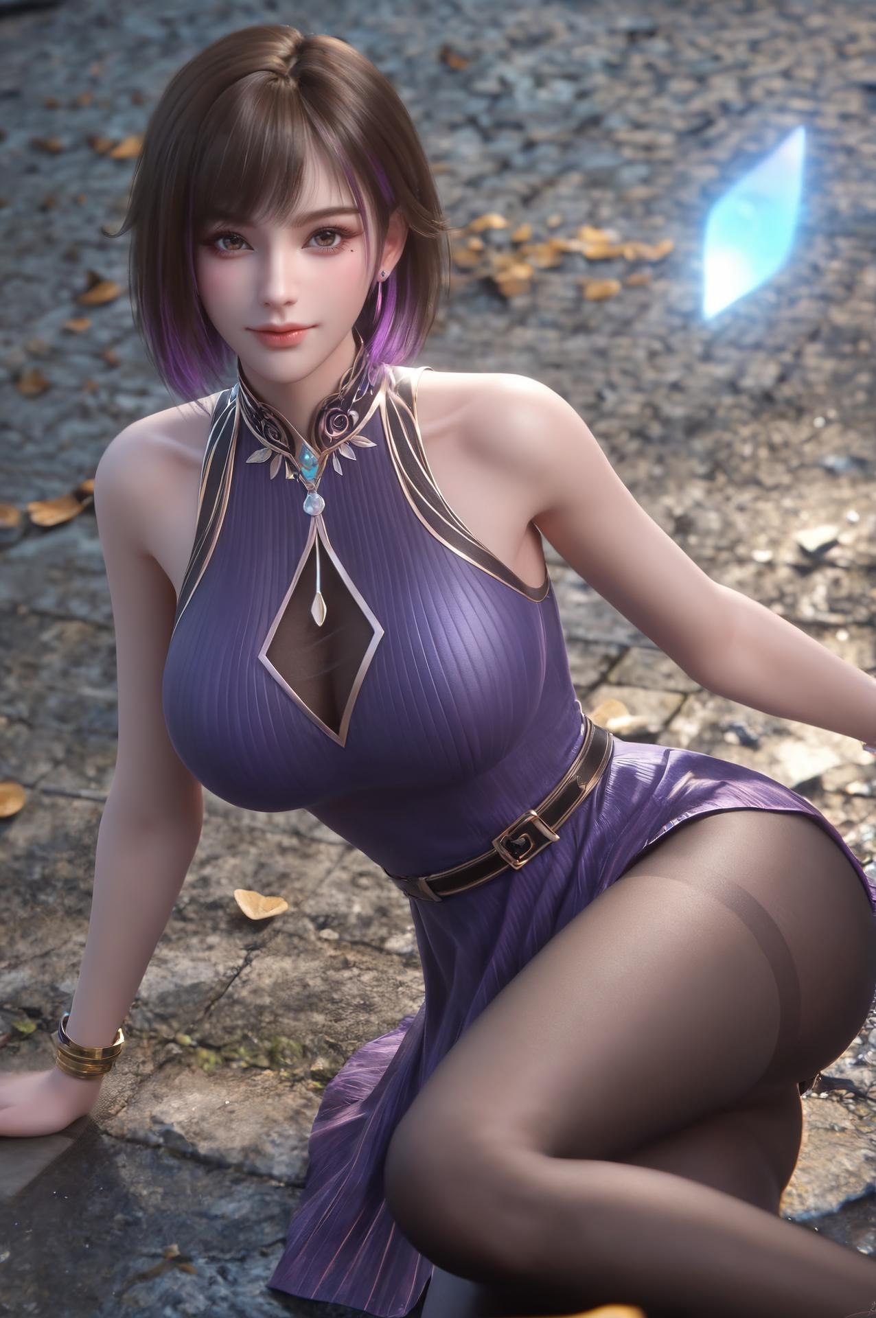 AI Porn - 深空彼岸 吴茵：長髮角色寫真美胸AI成人向圖集 306P