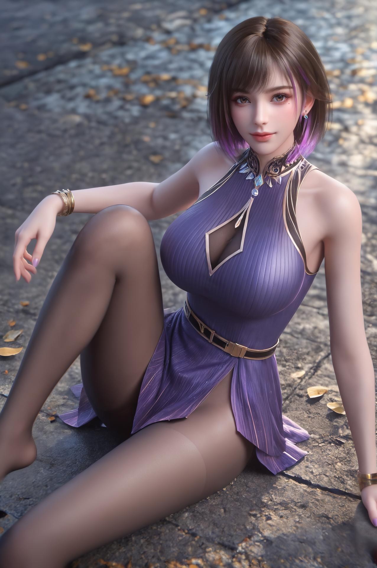 AI Porn - 深空彼岸 吴茵：長髮角色寫真美胸AI成人向圖集 306P