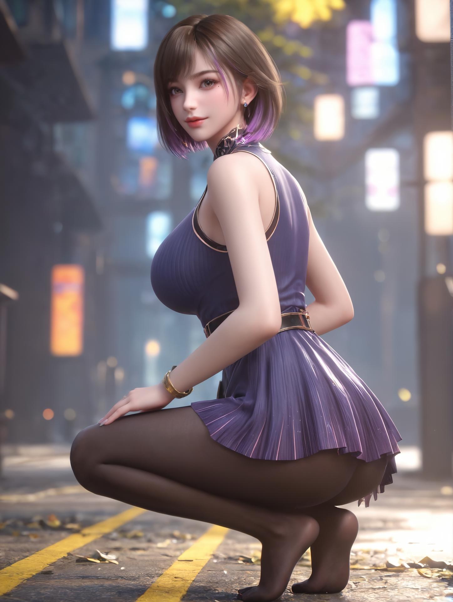 AI Porn - 深空彼岸 吴茵：長髮角色寫真美胸AI成人向圖集 306P