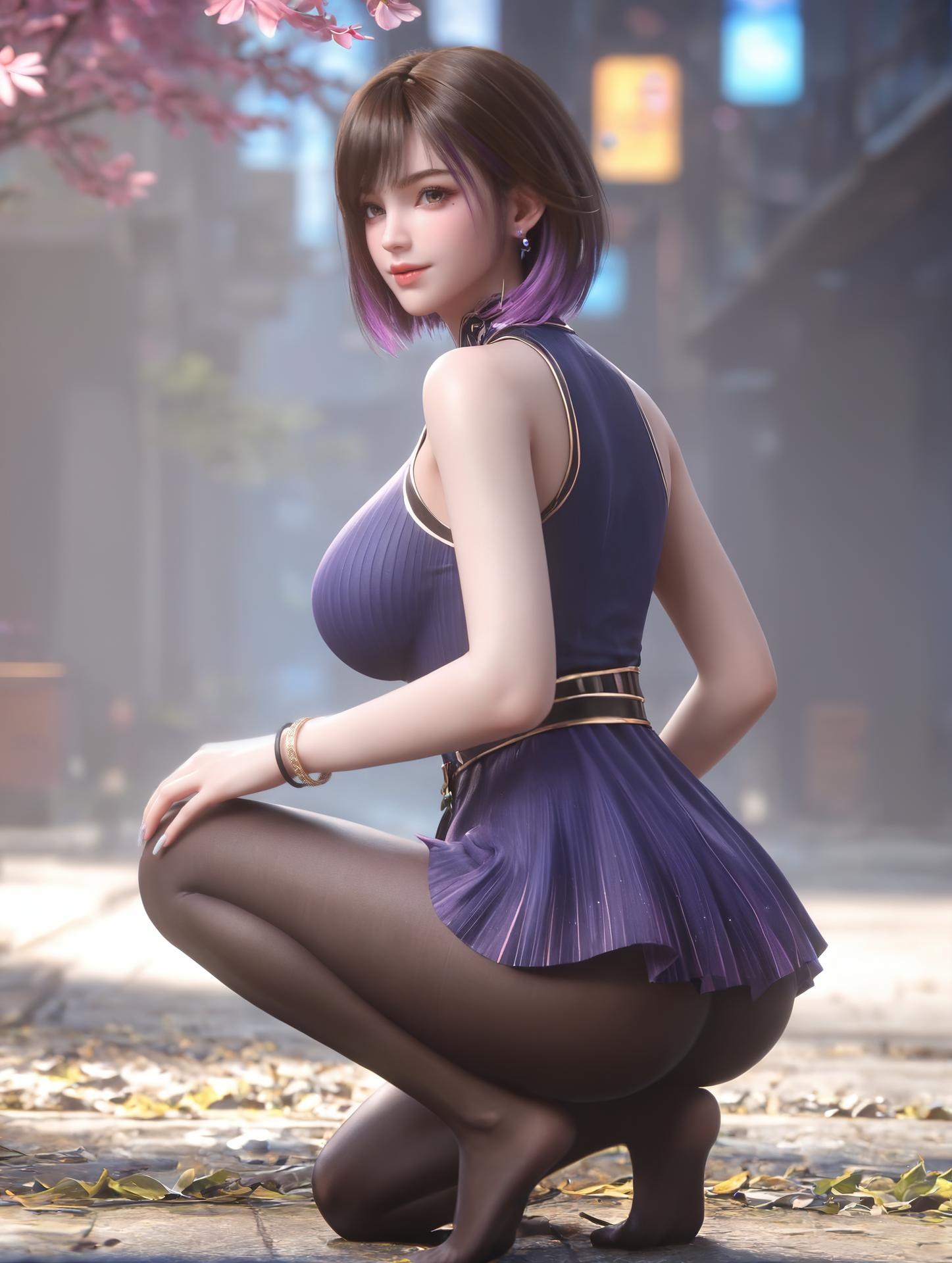 AI Porn - 深空彼岸 吴茵：長髮角色寫真美胸AI成人向圖集 306P