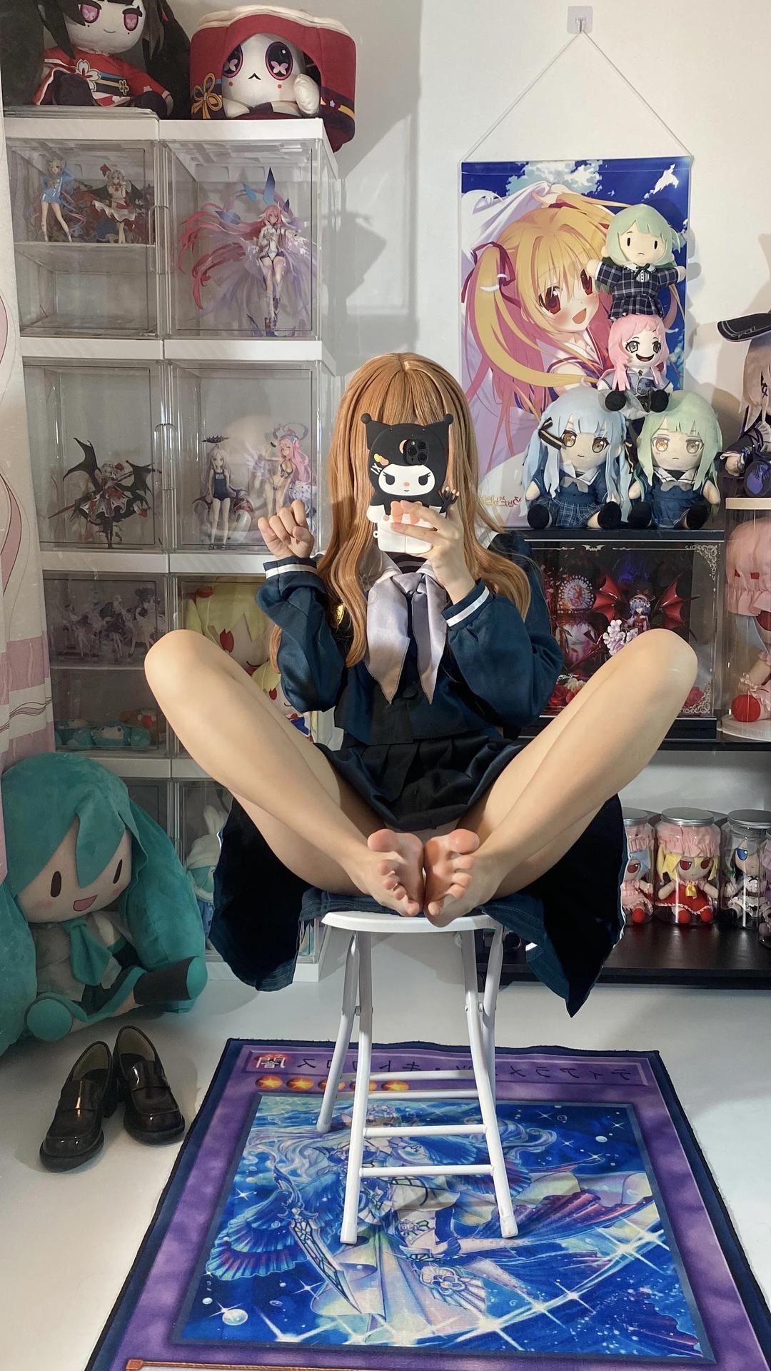 [cosplay] 白櫟Shirly - BanG Dream! 長崎素世：校服美腿足部角色還原 88P15V