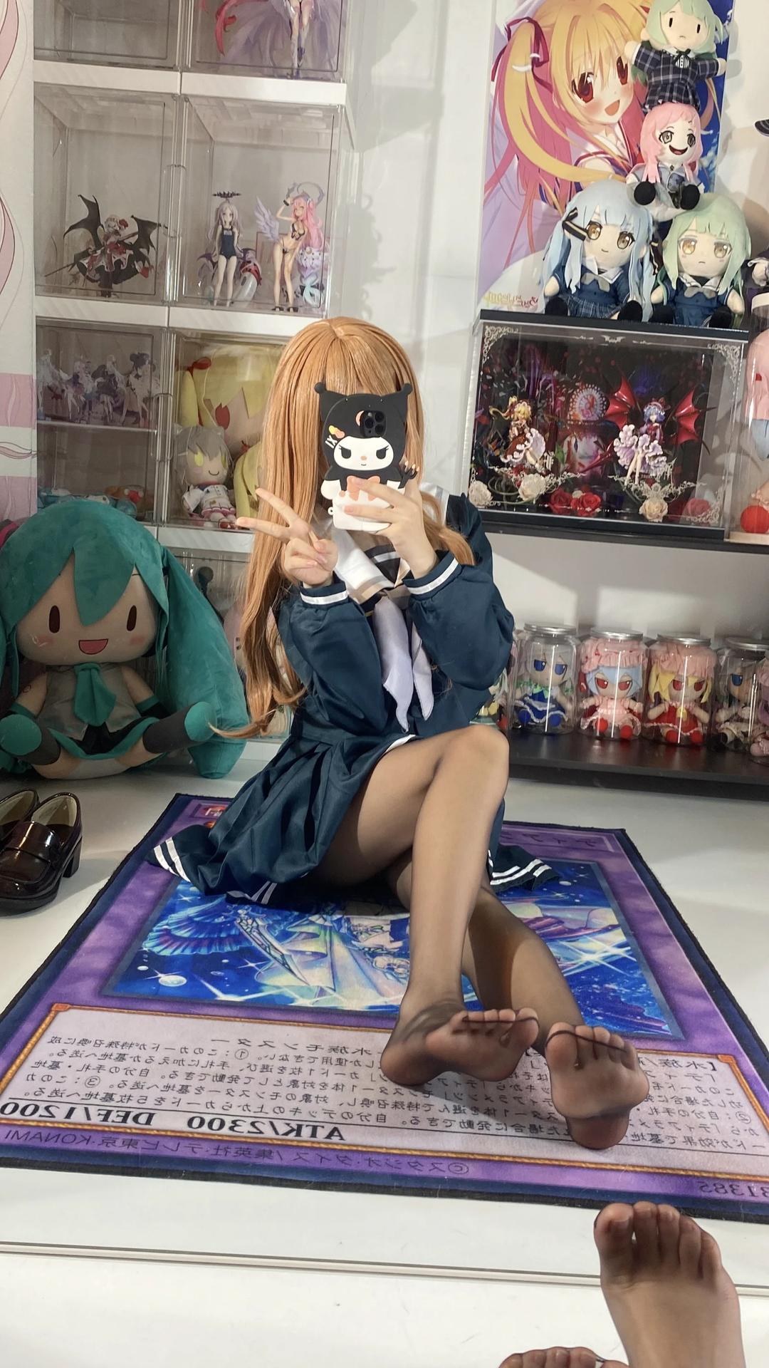 [cosplay] 白櫟Shirly - BanG Dream! 長崎素世：校服美腿足部角色還原 88P15V