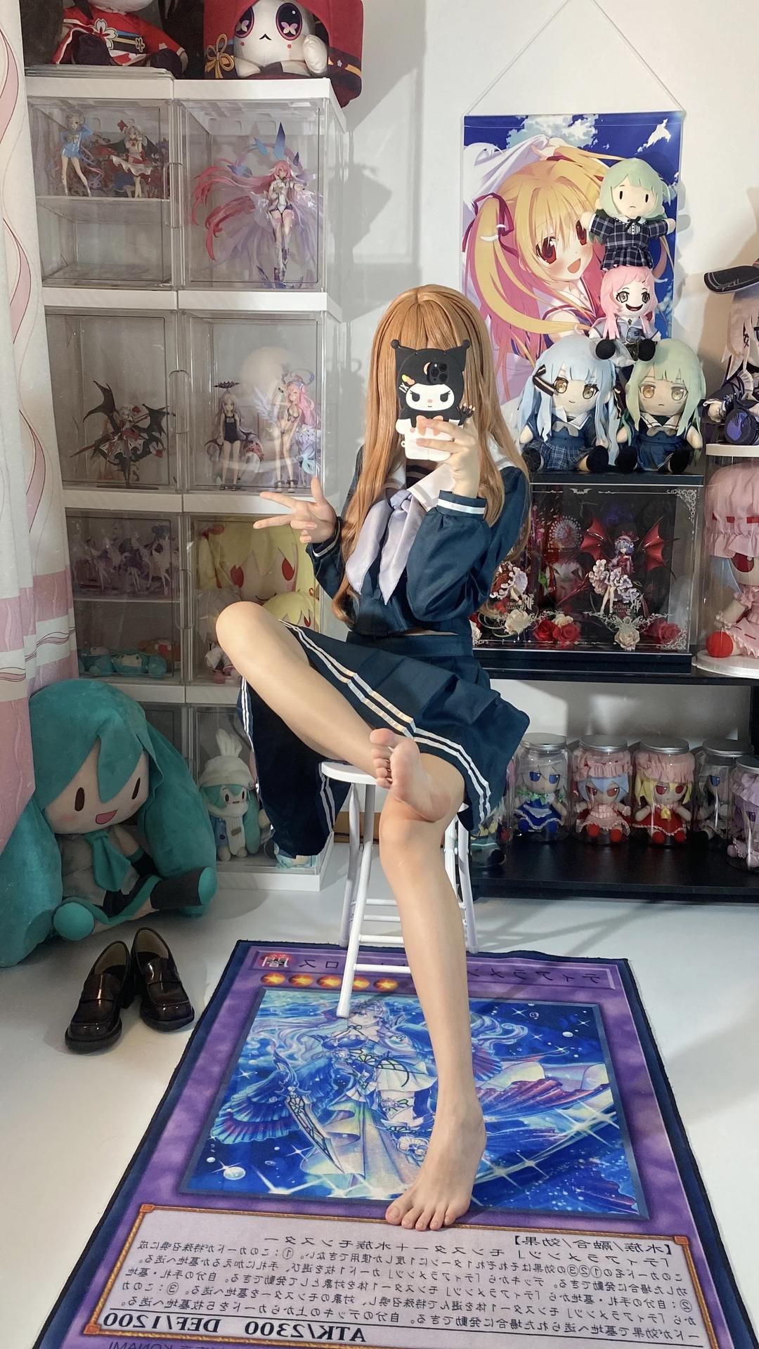 [cosplay] 白櫟Shirly - BanG Dream! 長崎素世：校服美腿足部角色還原 88P15V