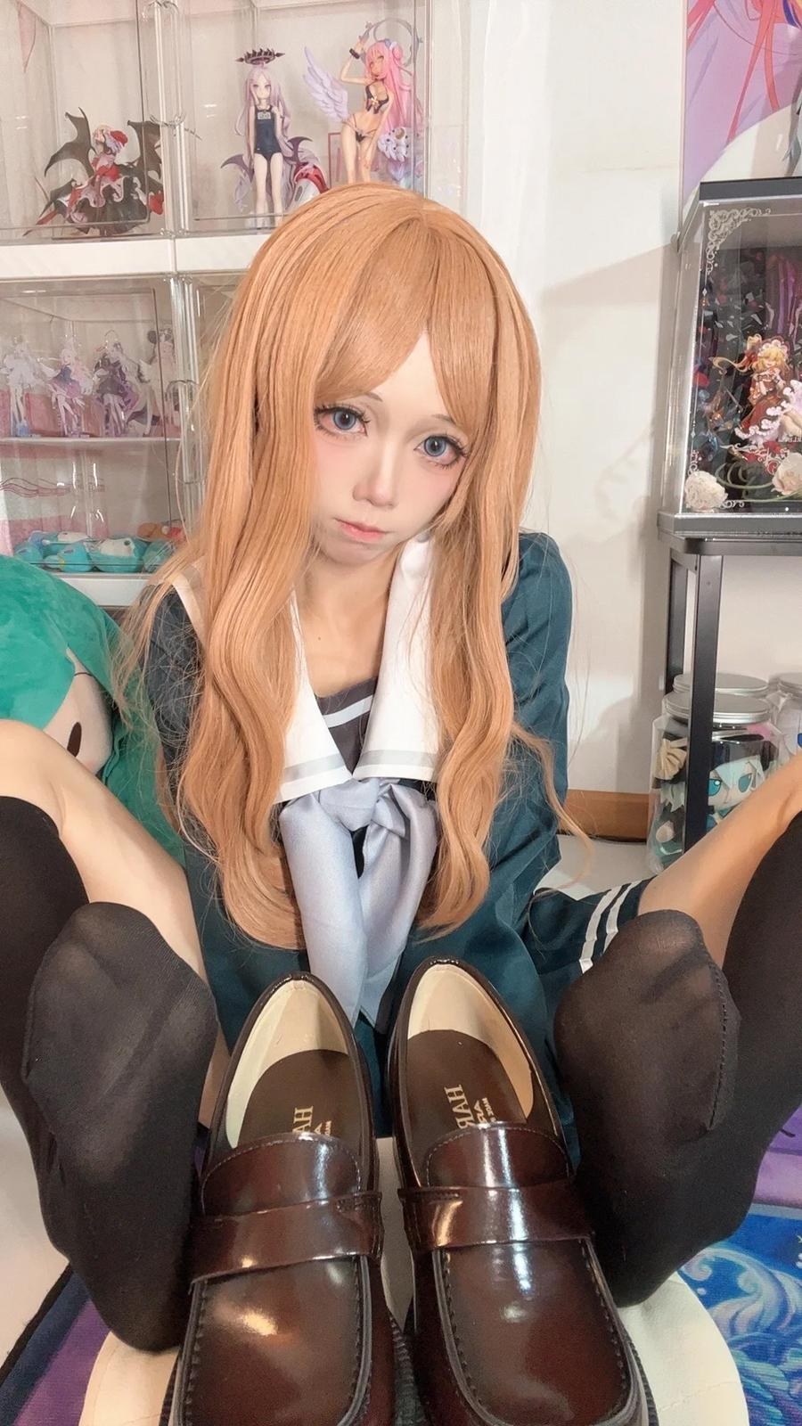 [cosplay] 白櫟Shirly - BanG Dream! 長崎素世：校服美腿足部角色還原 88P15V