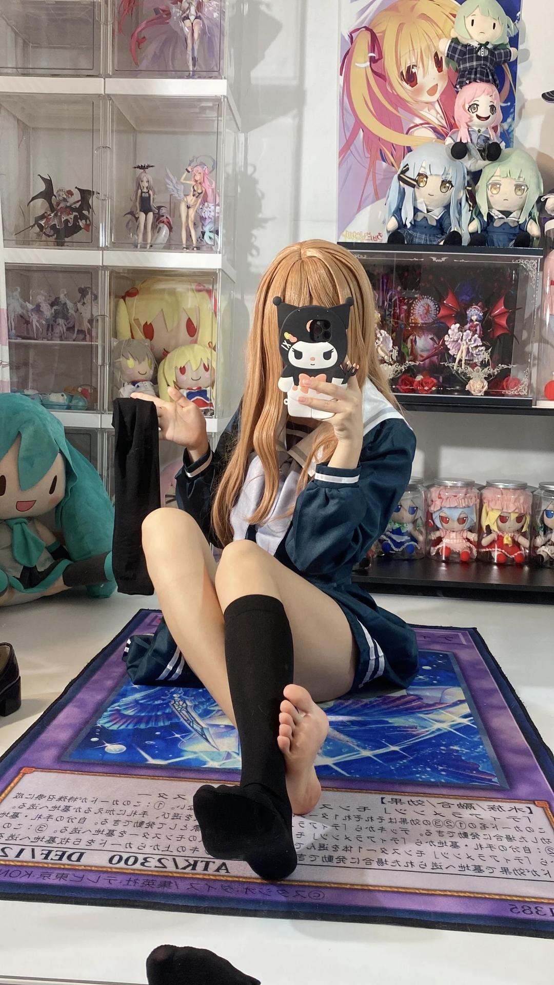 [cosplay] 白櫟Shirly - BanG Dream! 長崎素世：校服美腿足部角色還原 88P15V