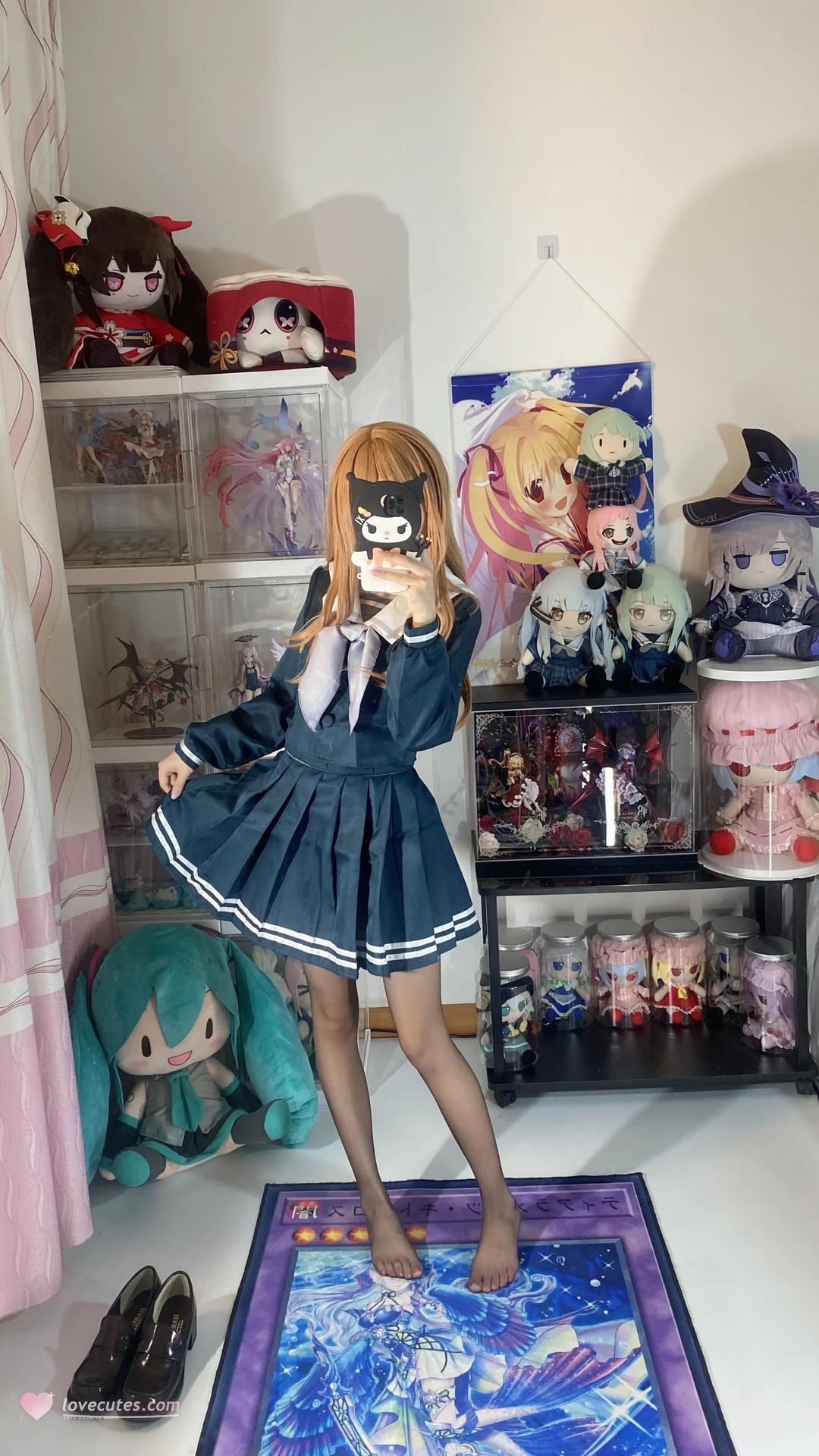 [cosplay] 白櫟Shirly - BanG Dream! 長崎素世：校服美腿足部角色還原 88P15V