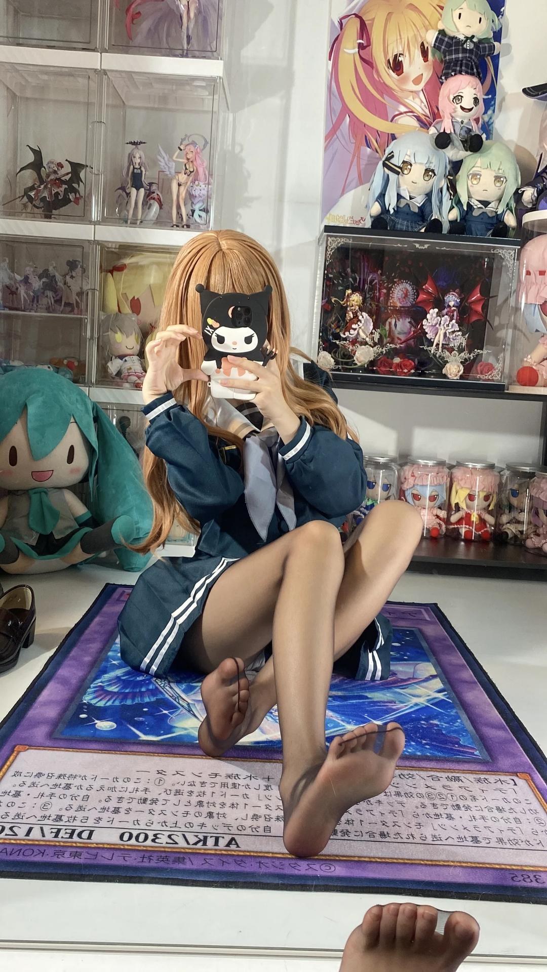 [cosplay] 白櫟Shirly - BanG Dream! 長崎素世：校服美腿足部角色還原 88P15V