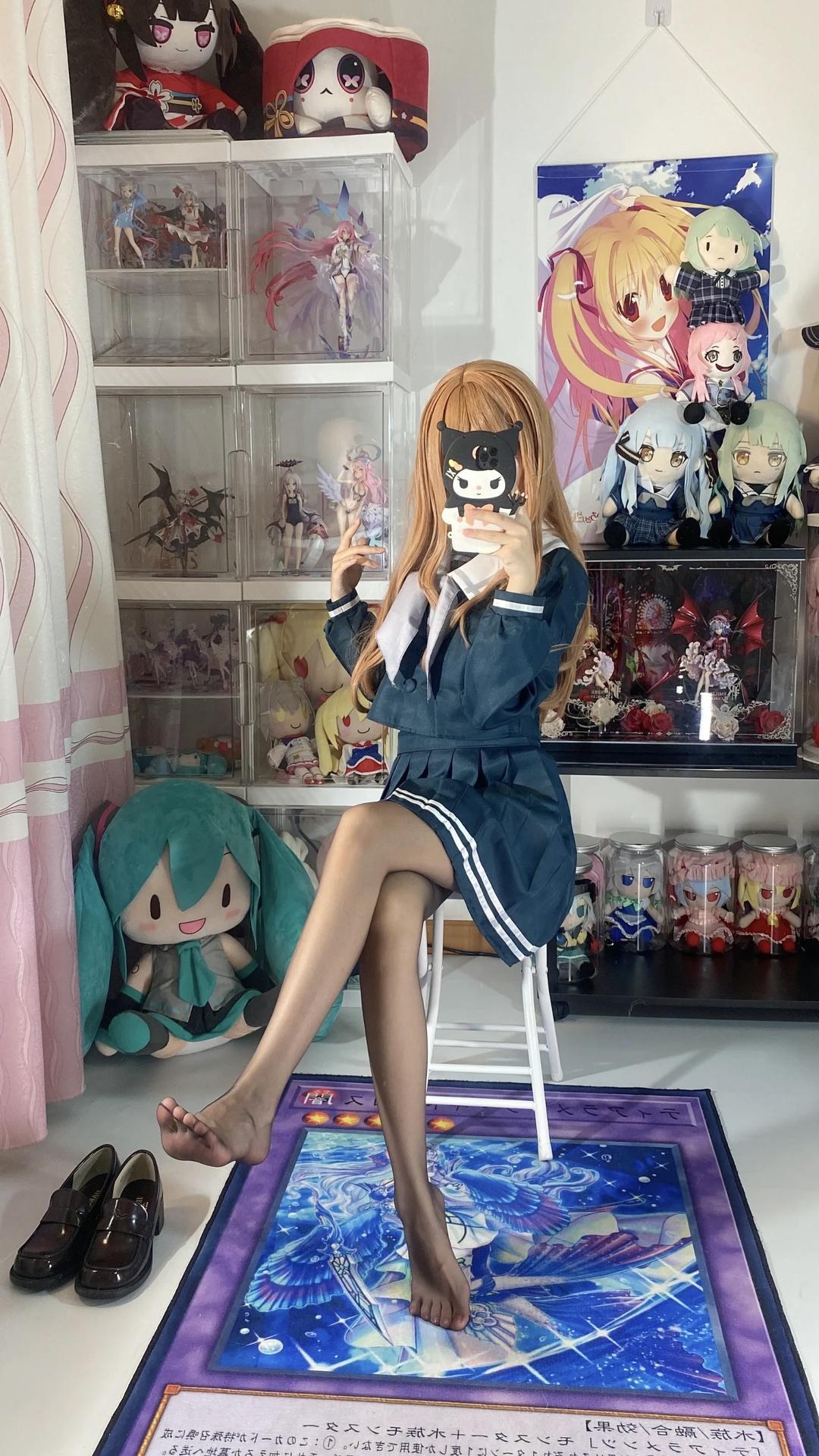 [cosplay] 白櫟Shirly - BanG Dream! 長崎素世：校服美腿足部角色還原 88P15V