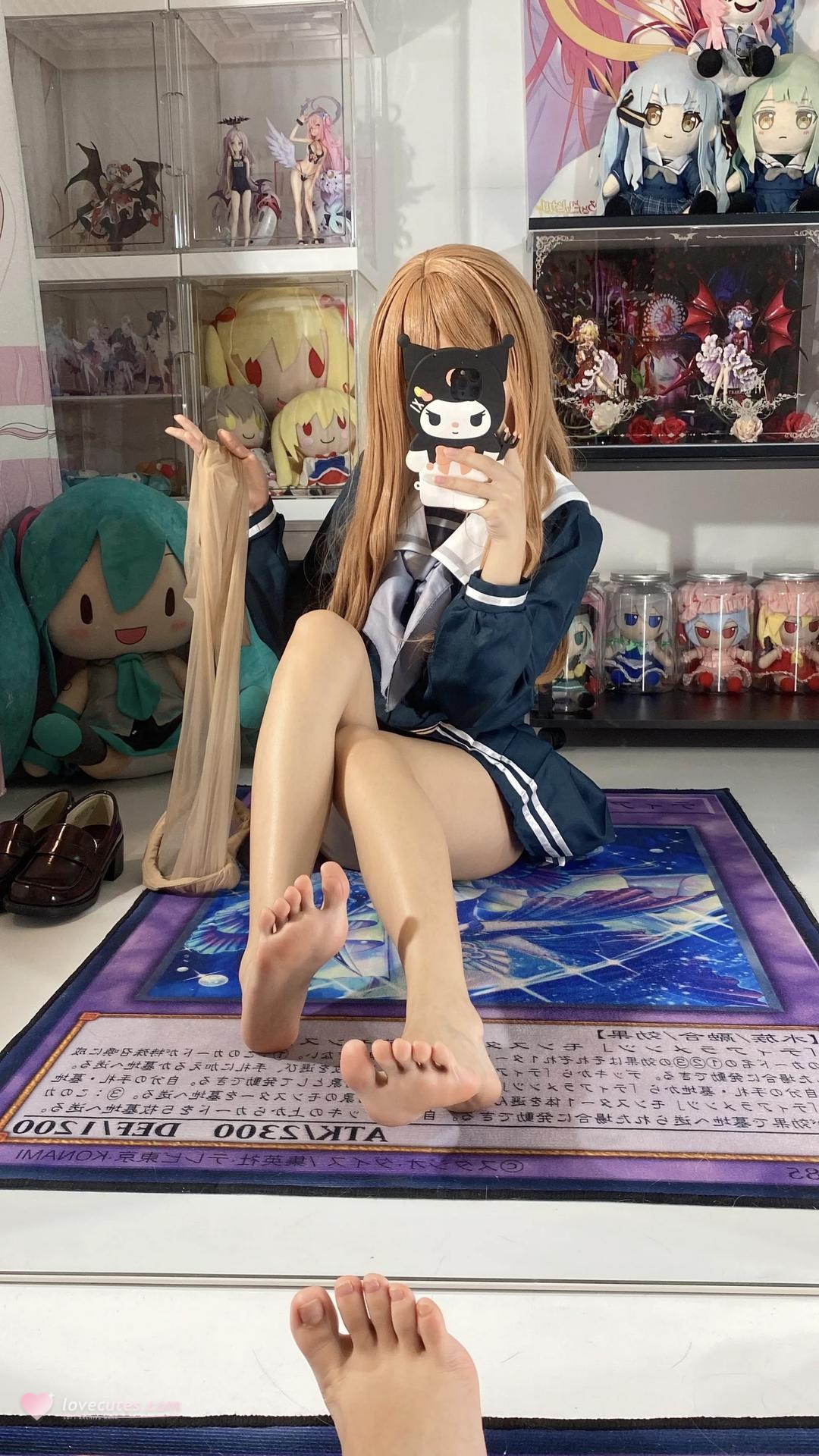 [cosplay] 白櫟Shirly - BanG Dream! 長崎素世：校服美腿足部角色還原 88P15V