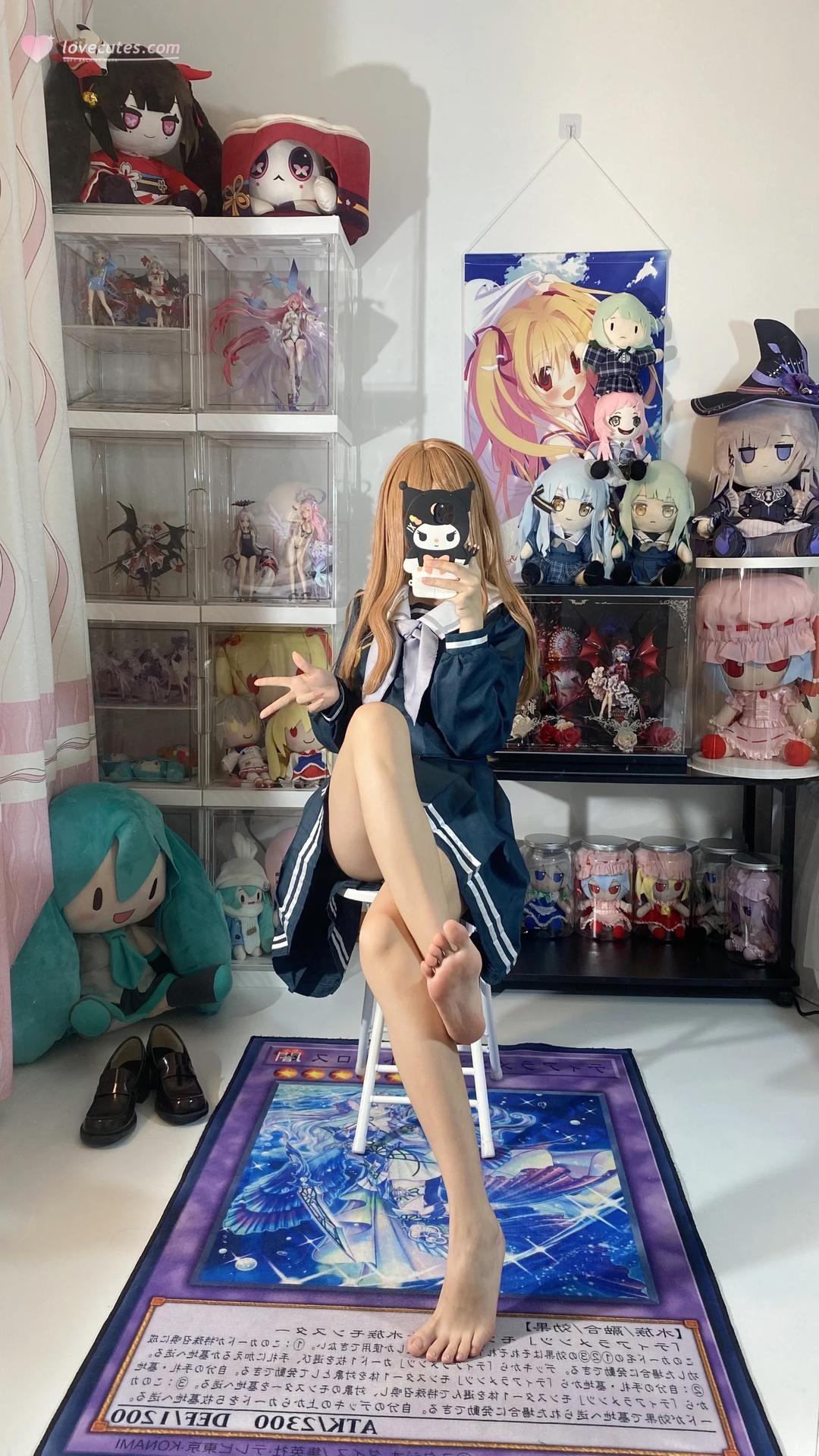 [cosplay] 白櫟Shirly - BanG Dream! 長崎素世：校服美腿足部角色還原 88P15V
