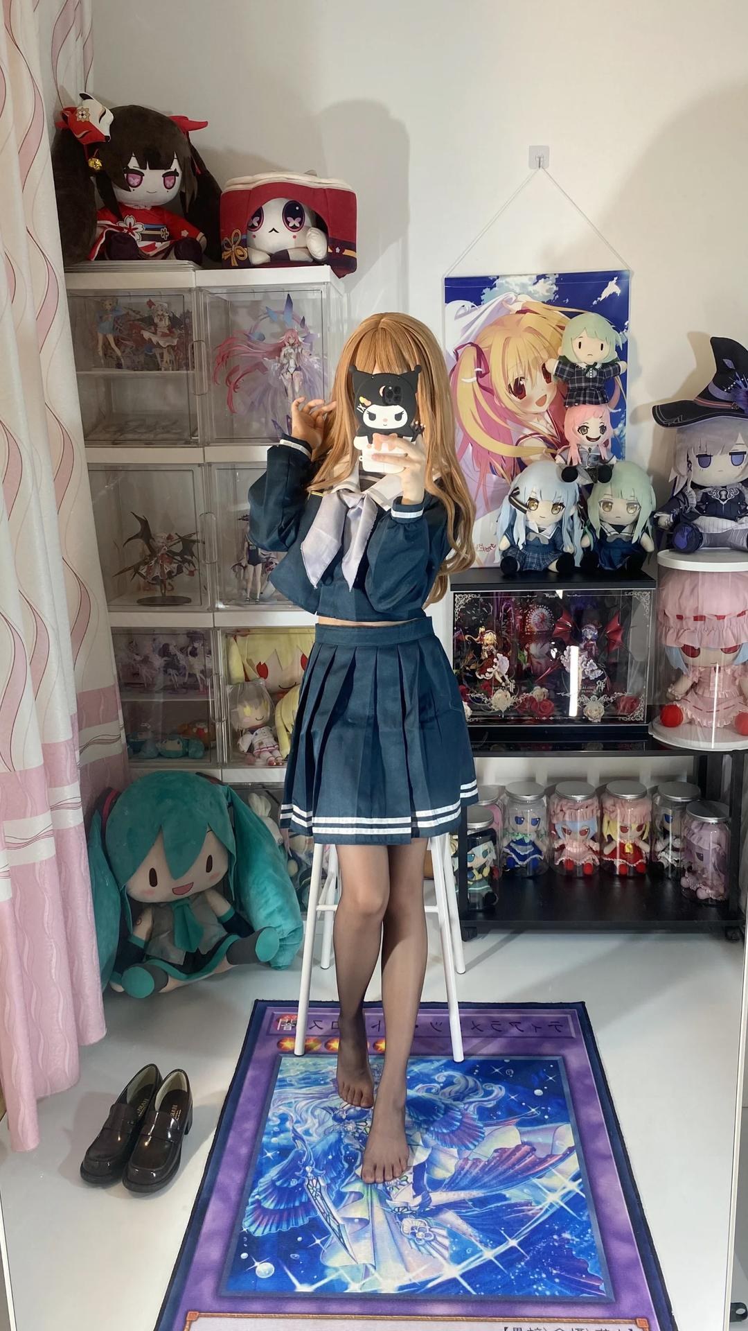 [cosplay] 白櫟Shirly - BanG Dream! 長崎素世：校服美腿足部角色還原 88P15V