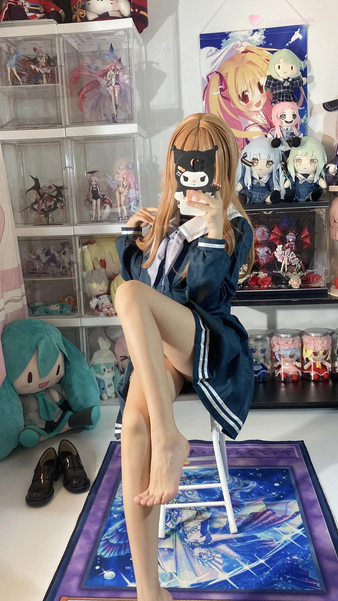 [cosplay] 白櫟Shirly - BanG Dream! 長崎素世：校服美腿足部角色還原 88P15V