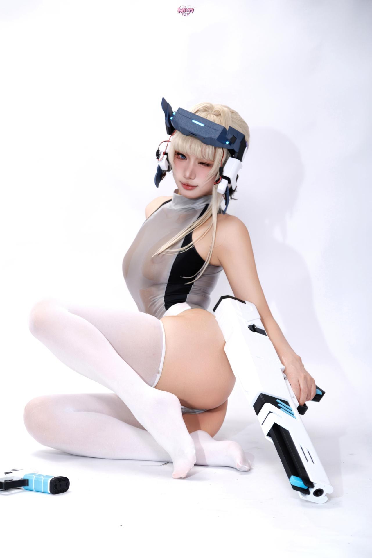 [cosplay] 柒柒要乖哦 - 蔚蓝档案 飞鸟马时 竞泳：蔚蓝档案 飞鸟马时 竞泳角色還原泳装美腿 64P