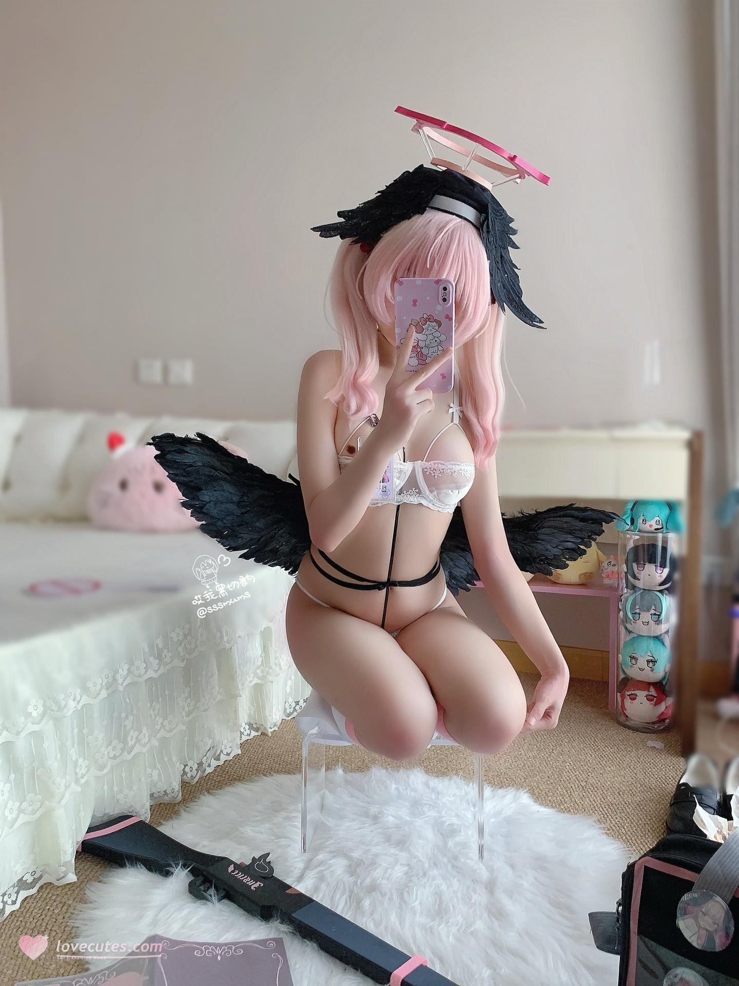 [cosplay] 曲奇軟fufu - 蔚藍檔案 江小春：白絲足部美腿角色還原 46P3V