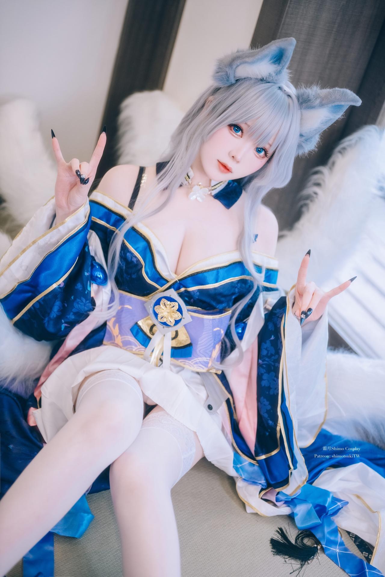 [cosplay] 霜月shimo - Azurlane Shinano N+U：Azurlane Shinano N+U角色還原美腿大尺度 24P