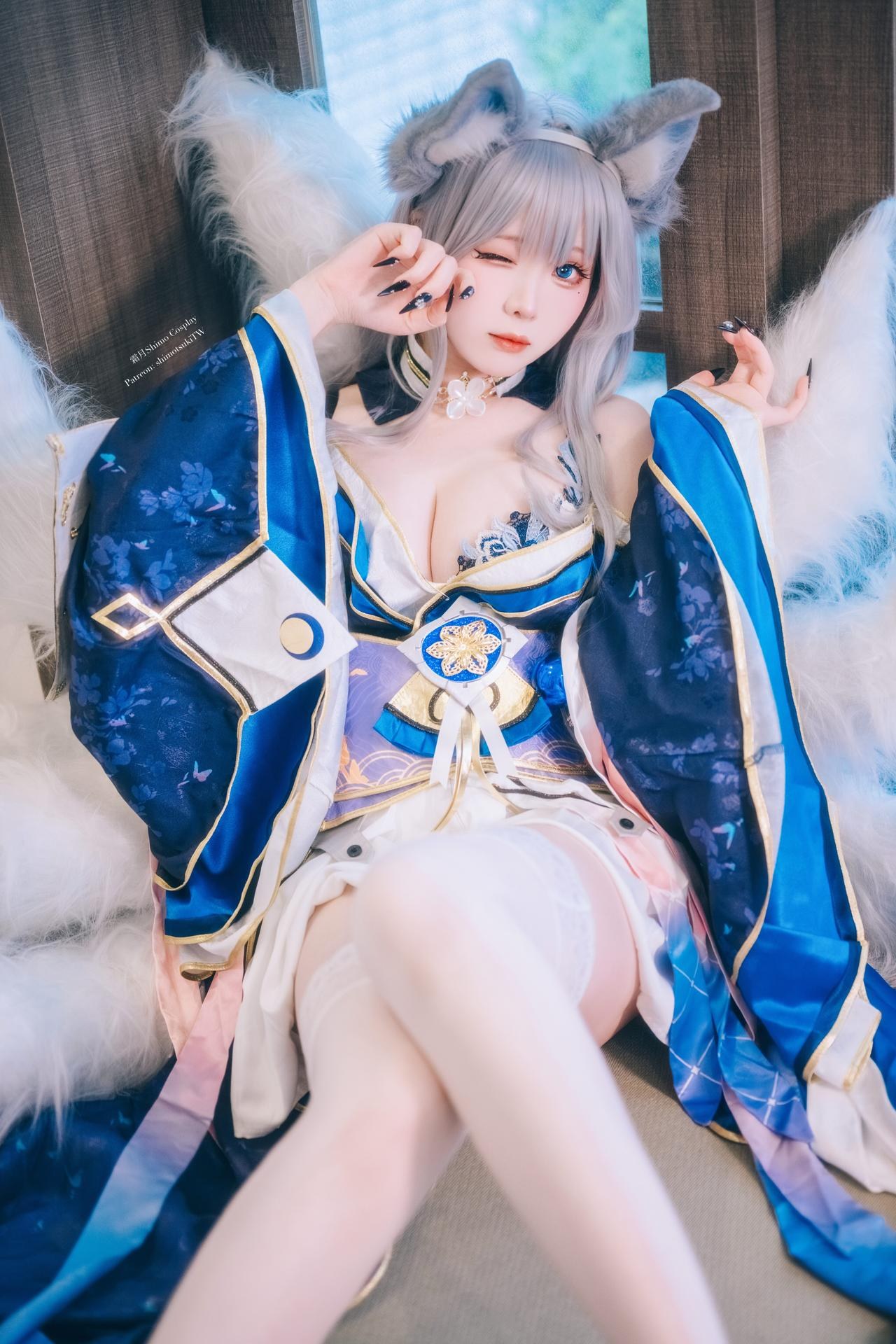 [cosplay] 霜月shimo - Azurlane Shinano N+U：Azurlane Shinano N+U角色還原美腿大尺度 24P
