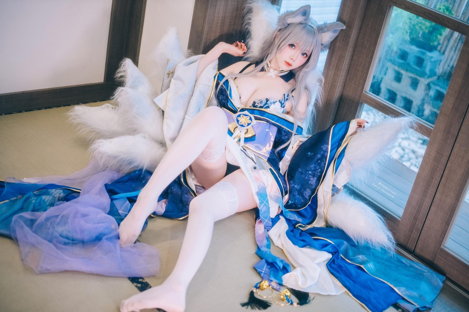 [cosplay] 霜月shimo - Azurlane Shinano N+U：Azurlane Shinano N+U角色還原美腿大尺度 24P